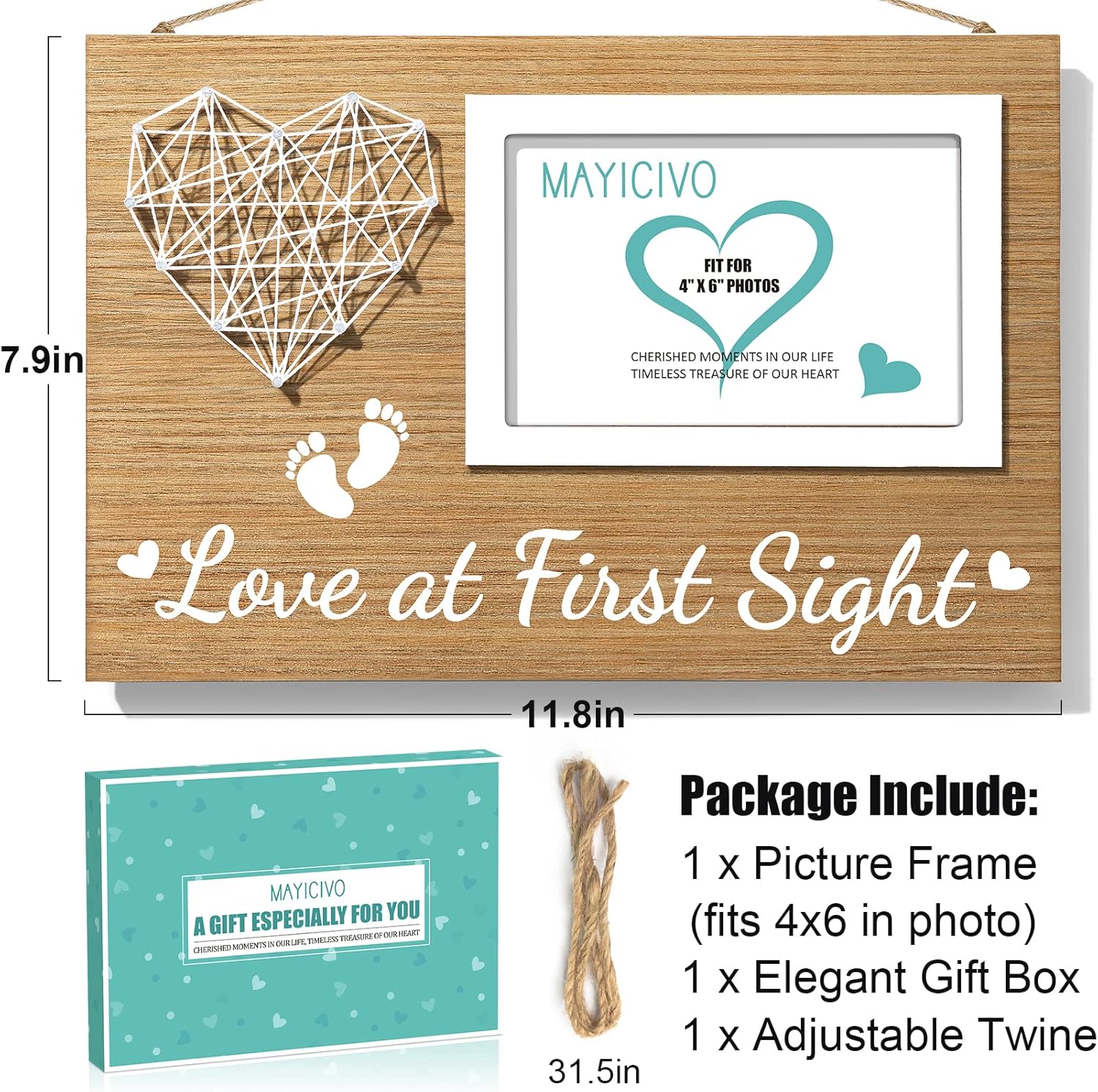 MAYICIVO Sonogram Keepsake Frame 4x6 Baby Ultrasound Picture
