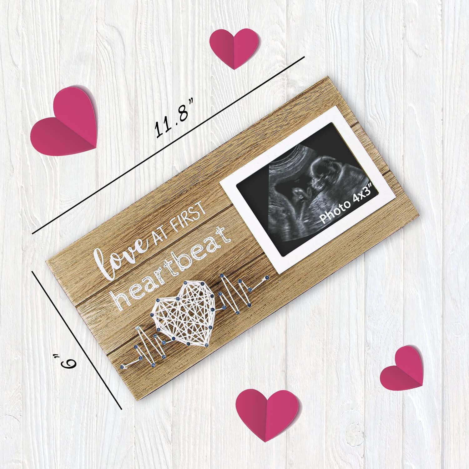 VILIGHT Pregnancy Announcement Sonogram Frame - 4 x 3 Ultrasound Photo Display