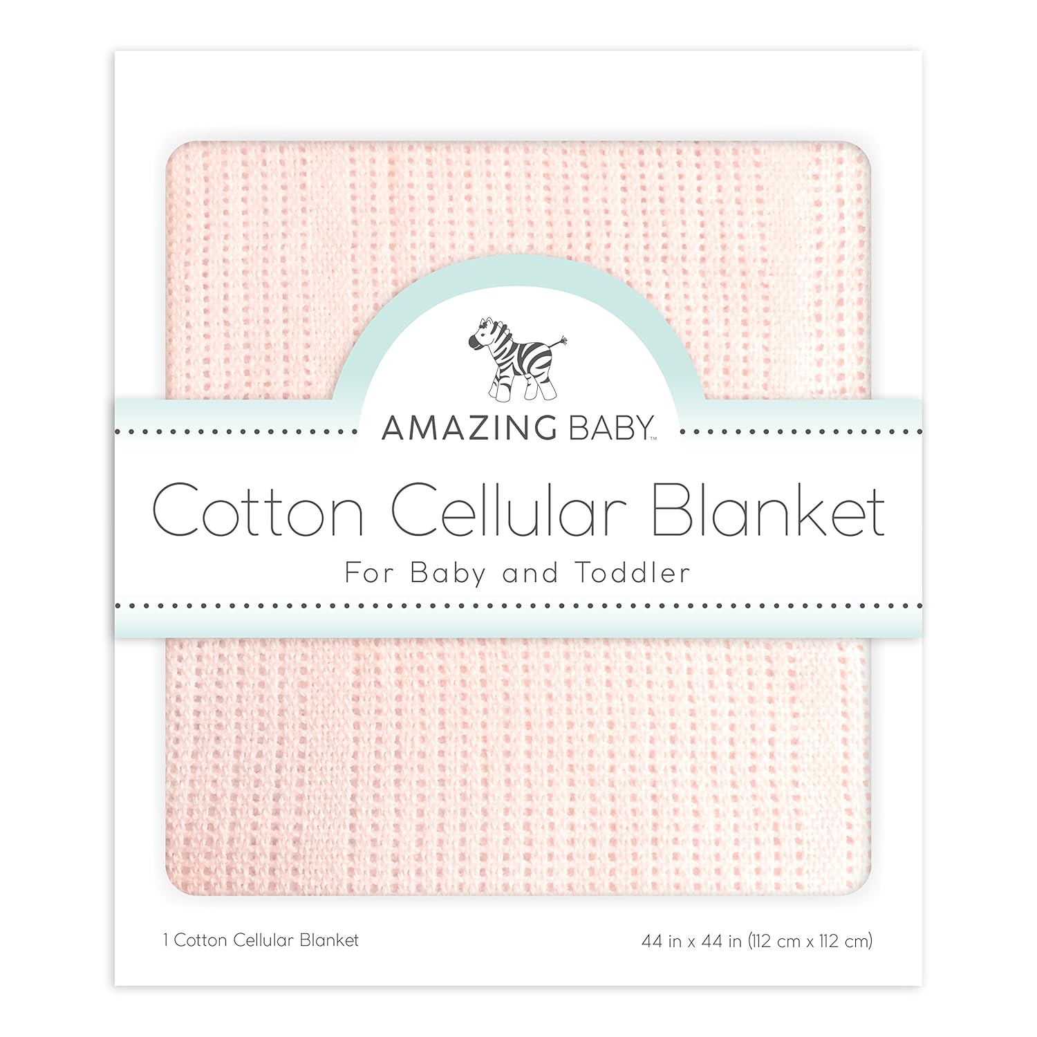 Amazing Baby Soft Pink Cellular Blanket