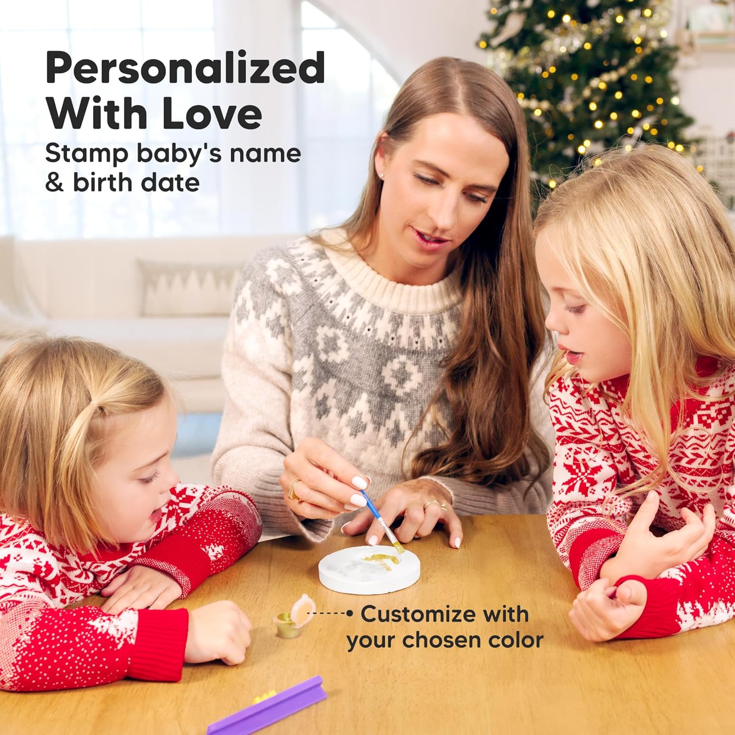 KeaBabies Baby Footprint Ornament Kit for Girls and Boys