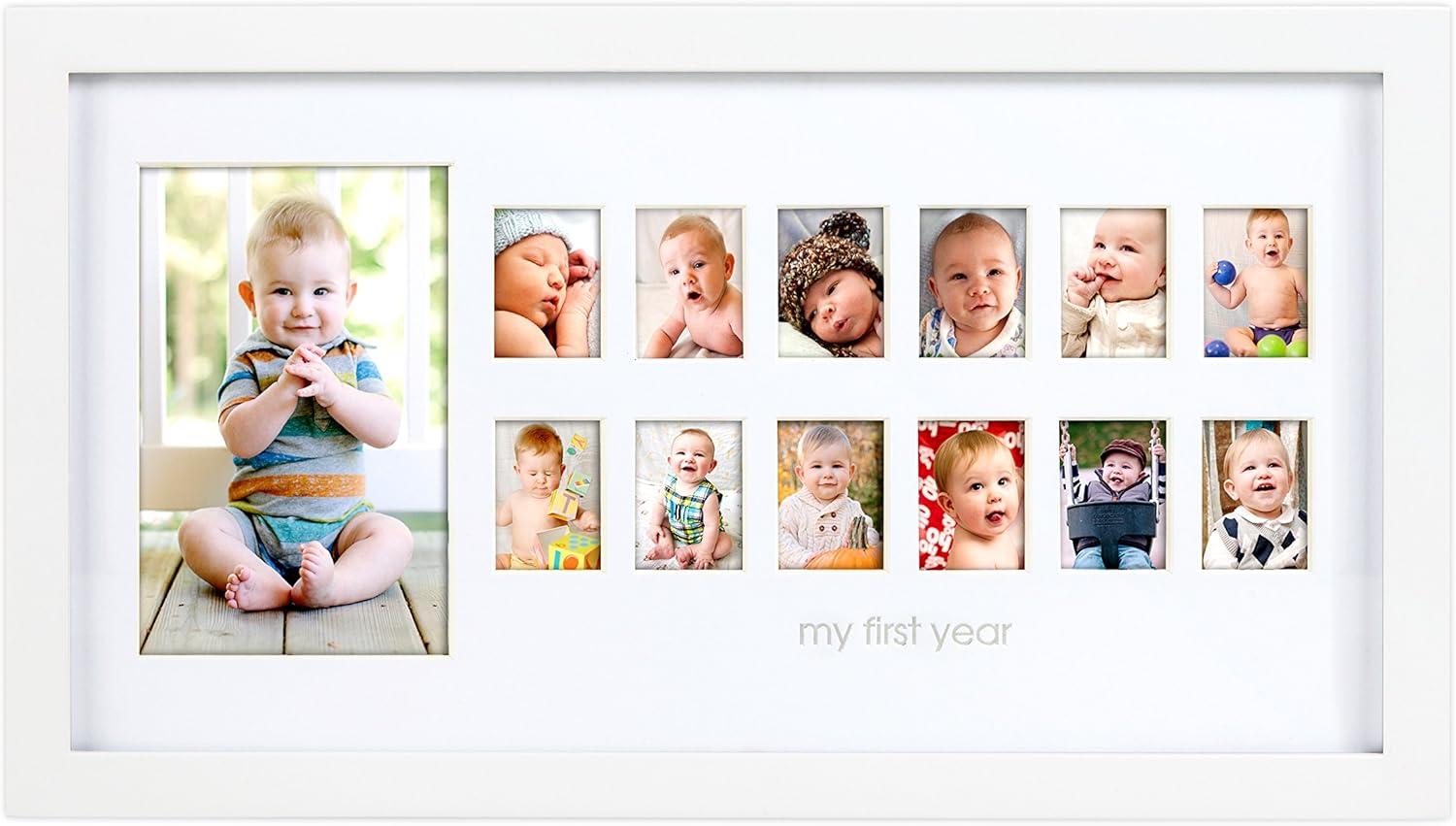 Pearhead My First Year Photo Moments Frame 13 Inserts White