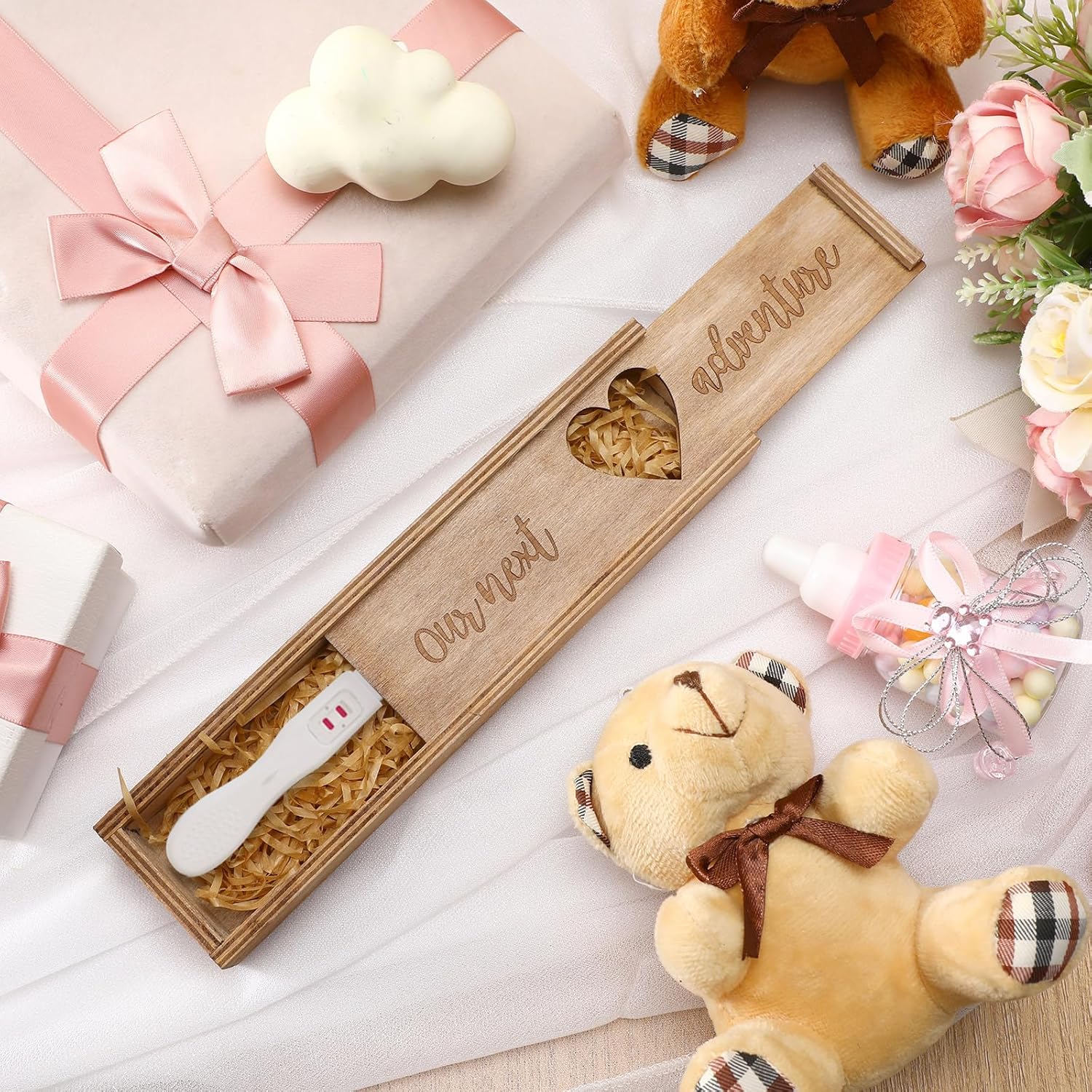 Barydat Wooden Pregnancy Test Keepsake Box