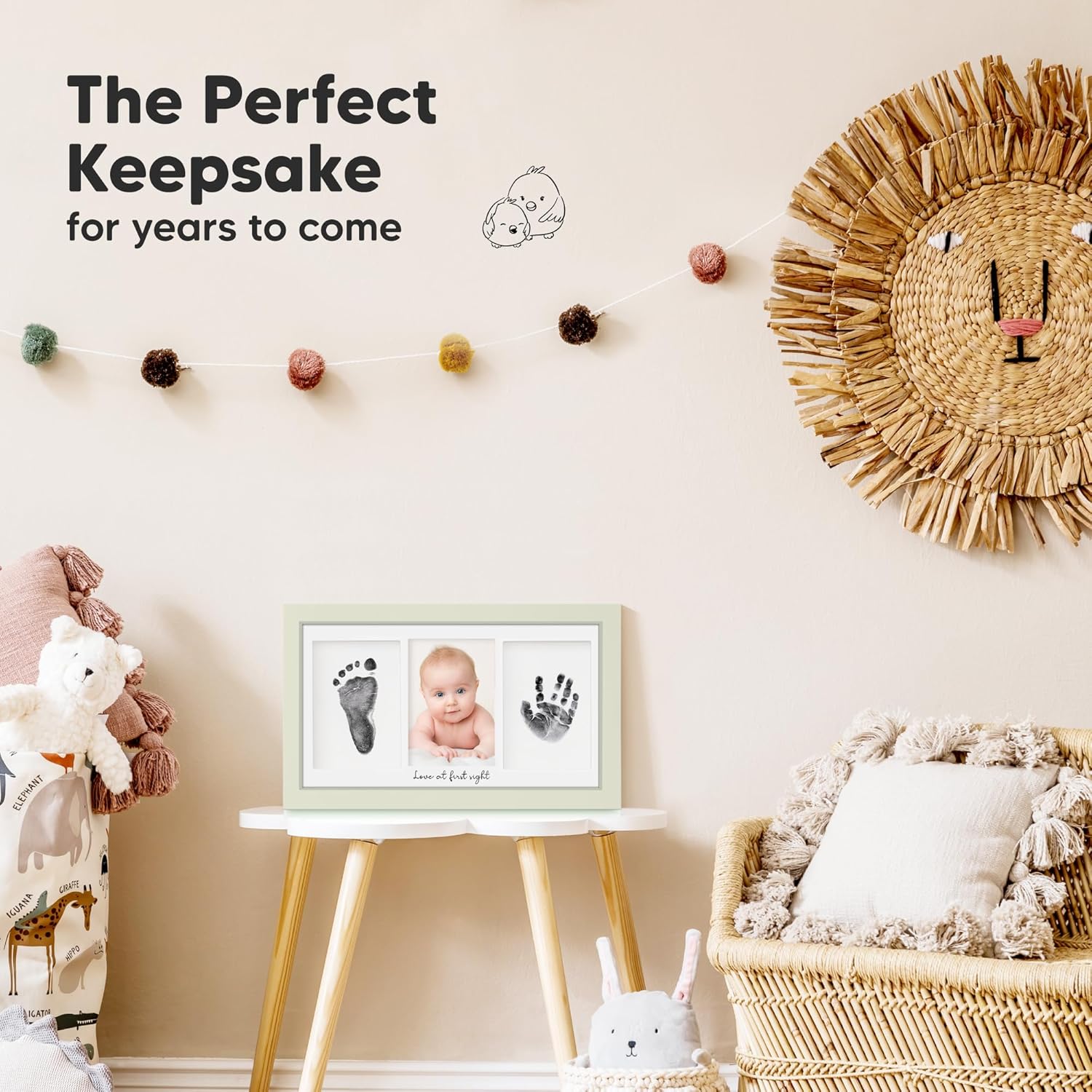 KeaBabies Inkless Hand Footprint Kit Sage