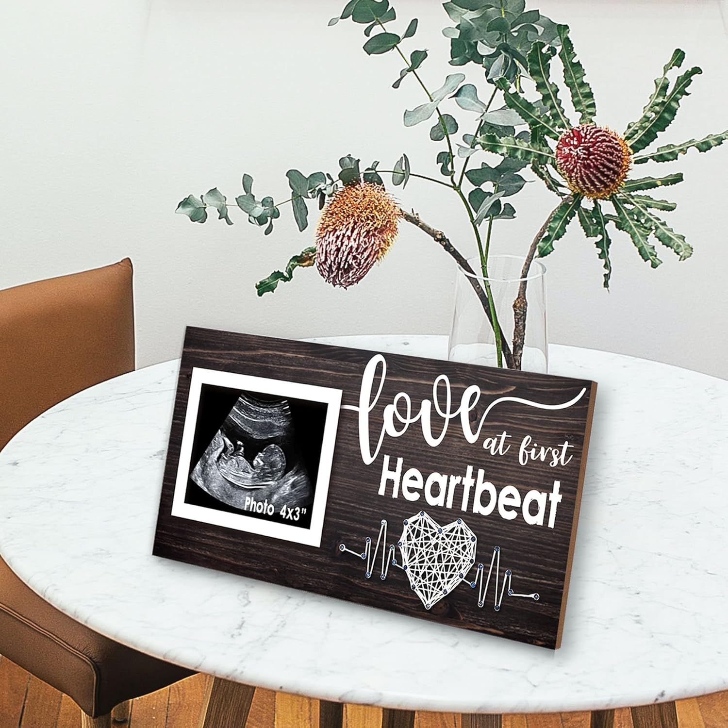 Yudarte Pregnancy Ultrasound Frame - 4x3 Inches Baby Keepsake Decor