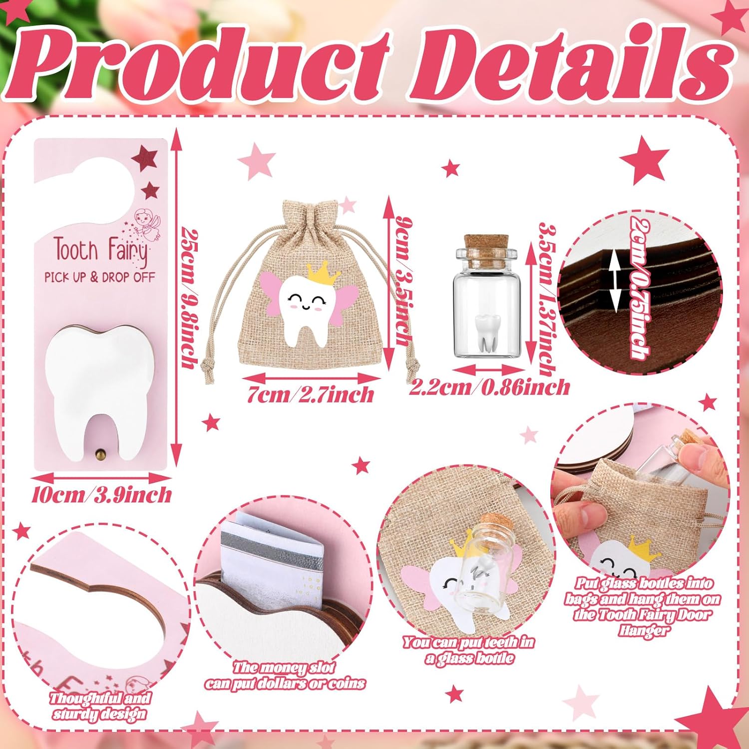 DoubleFill Tooth Fairy Holder with Money Slot
