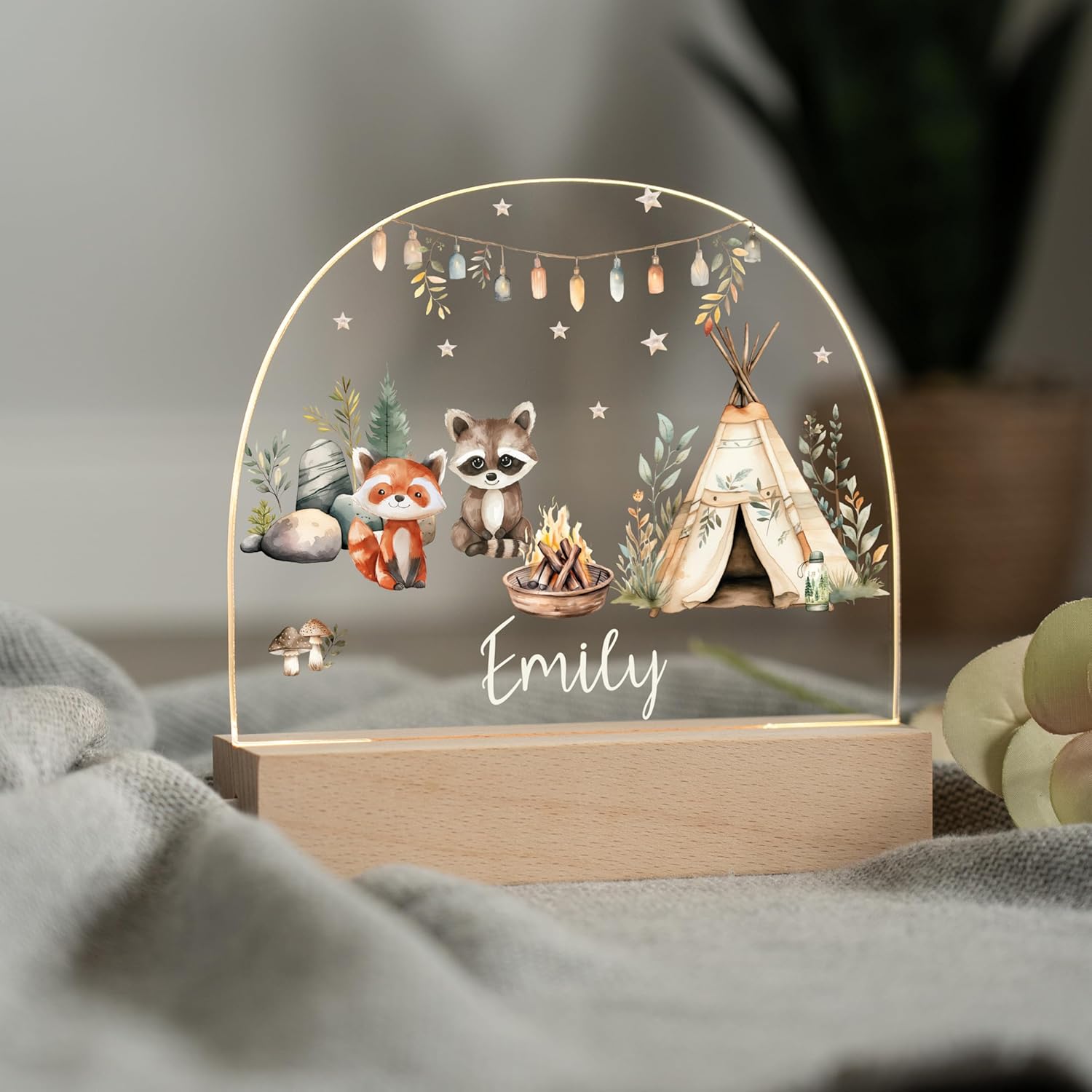 Personalized Baby Bear Night Light with Custom Name 1