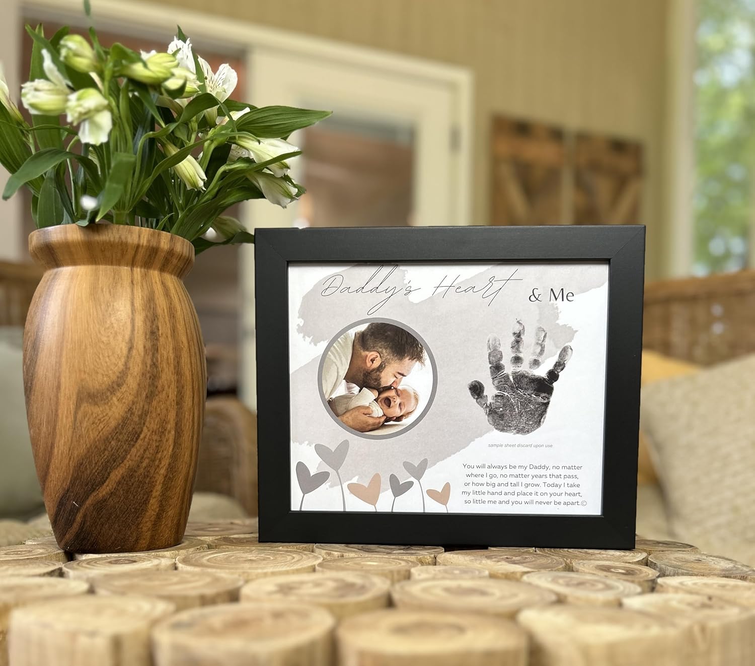 Baby Handprint Frame for Daddy - Made in USA 1