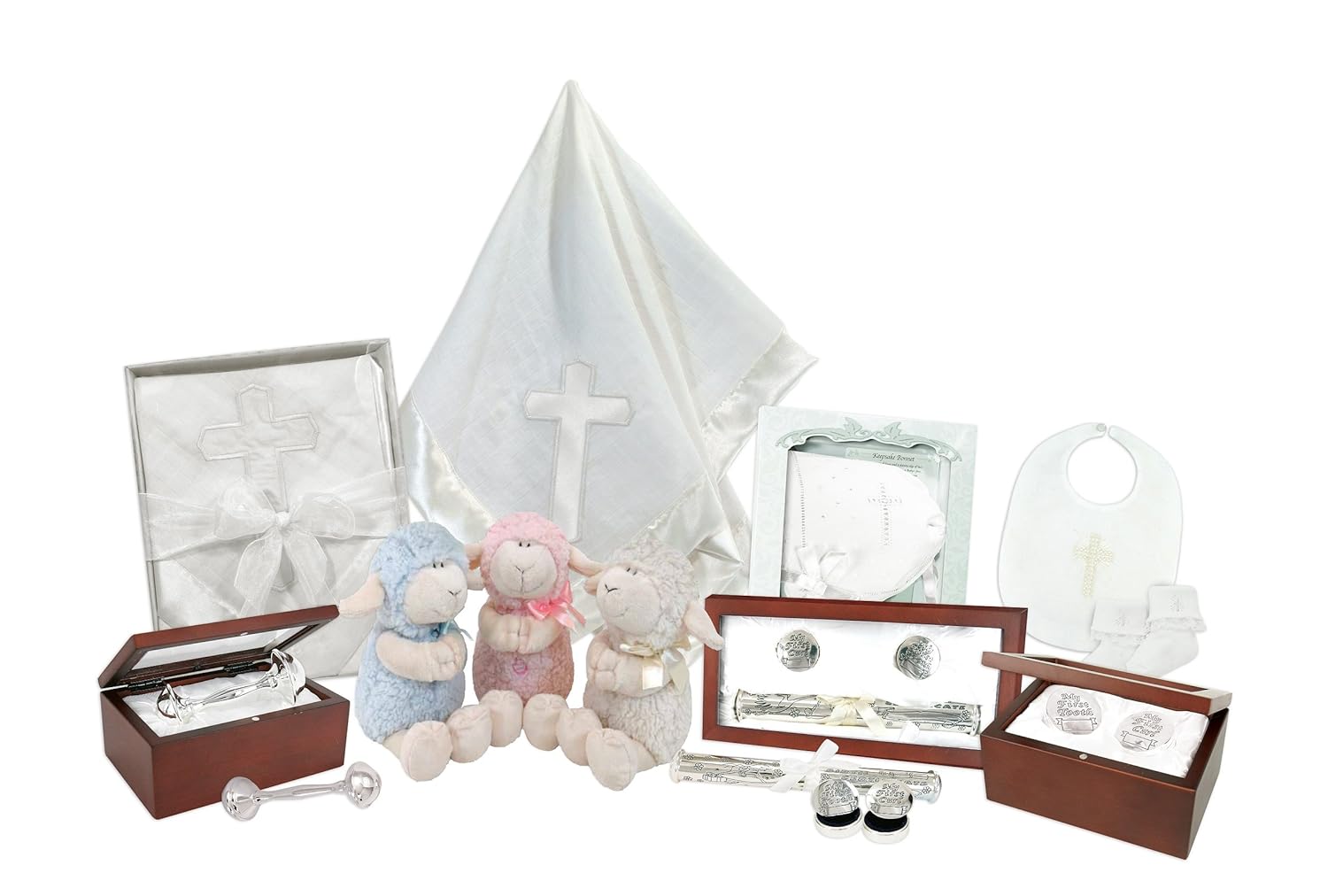Stephan Baby Keepsake Rattle in Gift Box 4-Inch Silver Plated