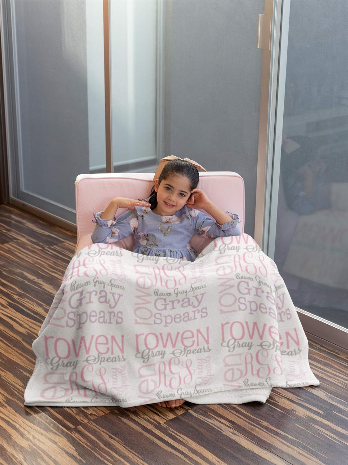 Personalized Baby Blanket with Name for Newborn Room