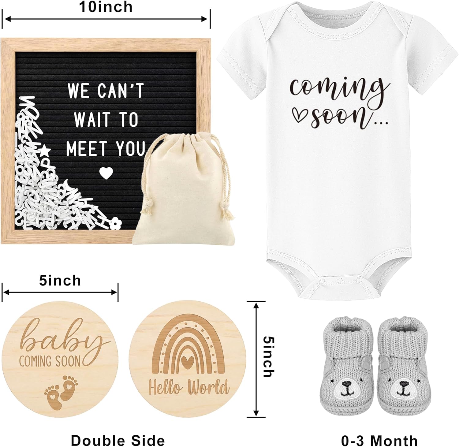 Blinking Stars Pregnancy Announcement Set 1
