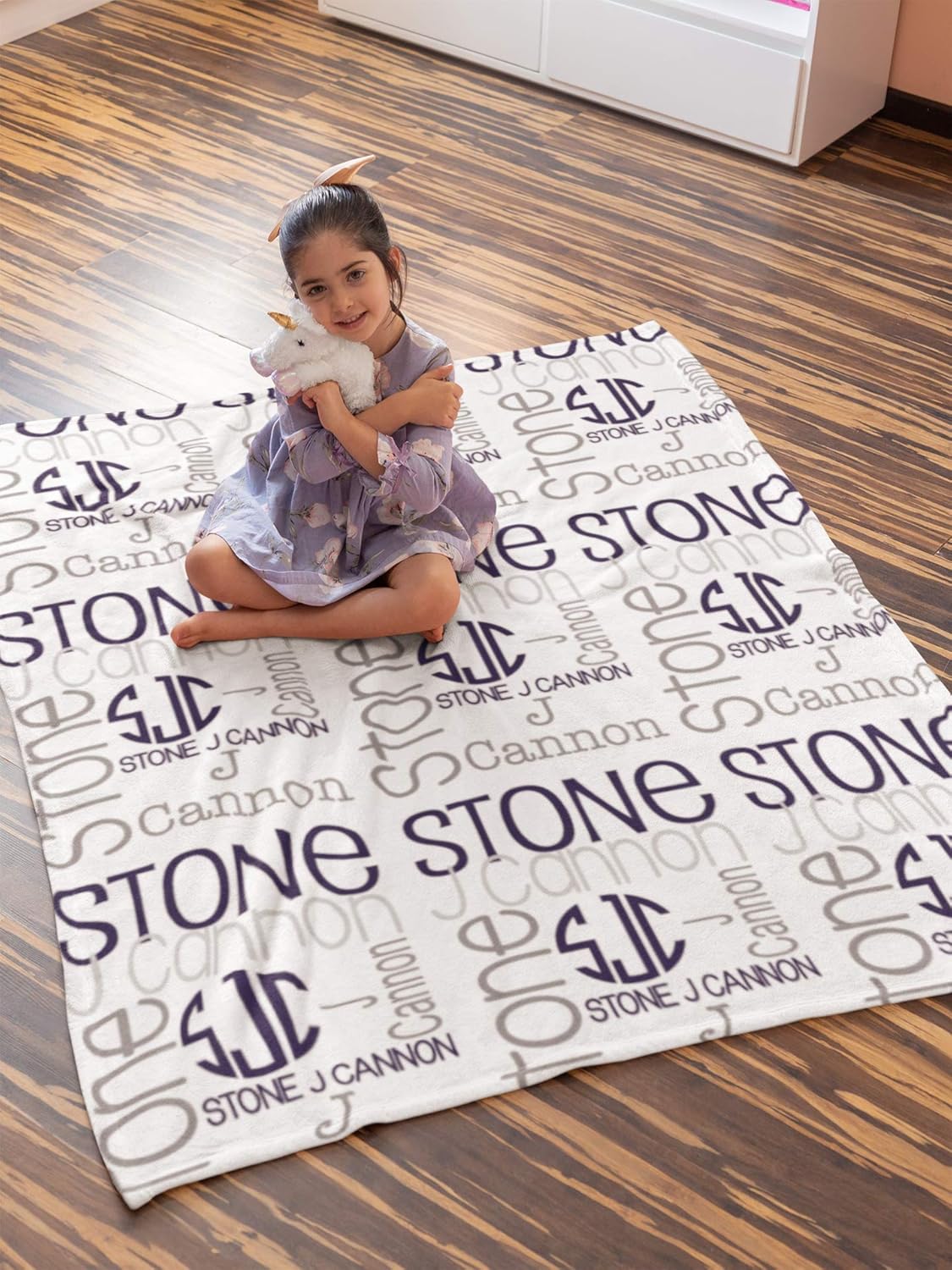 Personalized Baby Blanket with Name for Newborn
