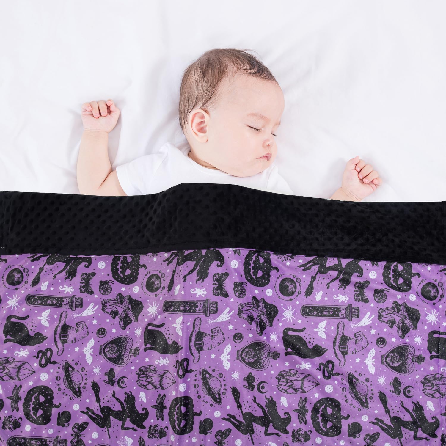 Donsonny Halloween Witch Baby Blanket 30x40 Inch Soft Minky