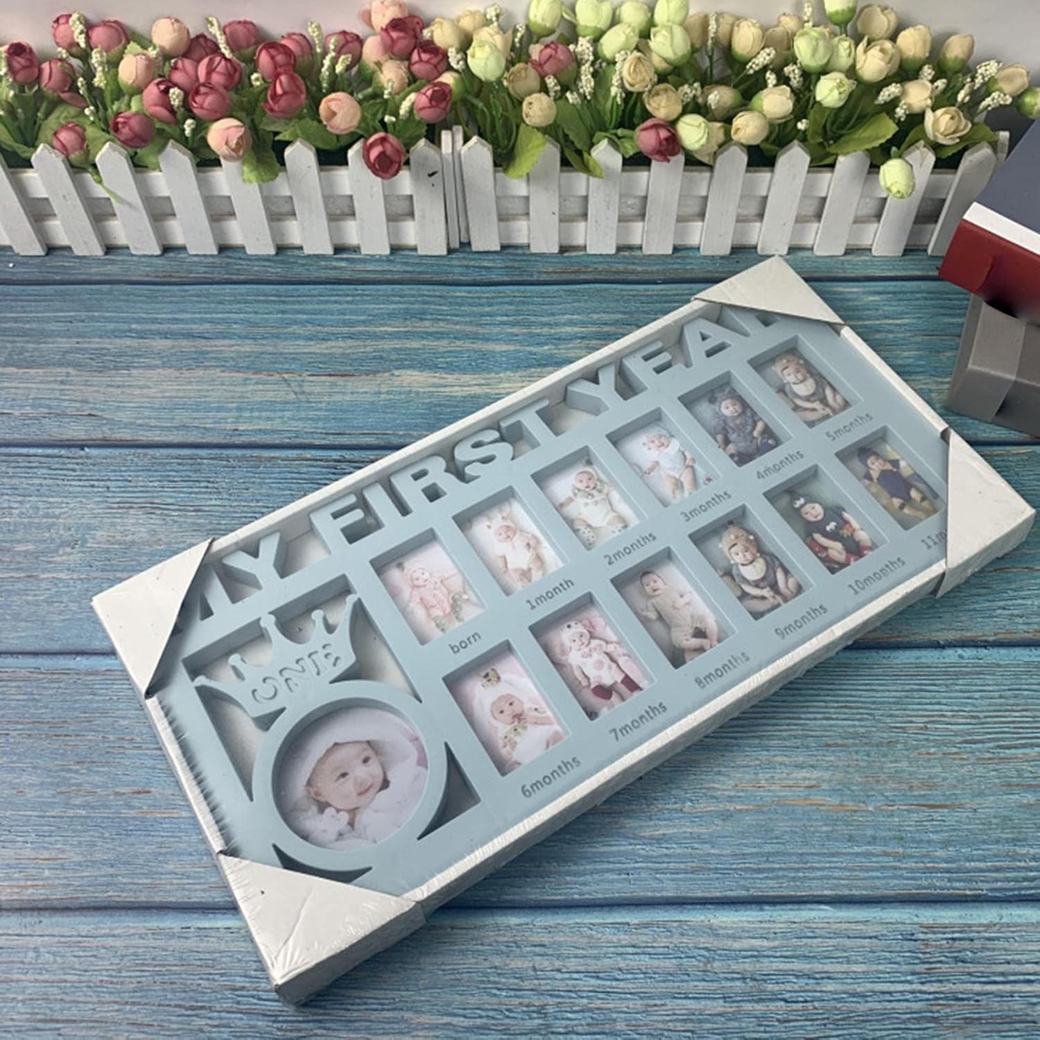 My First Year Photo Frame - Blue