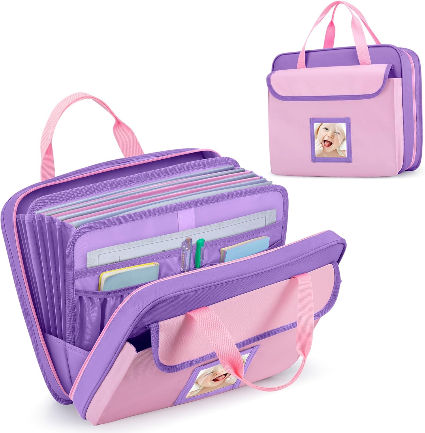 GRAOSO Baby File Organizer with Customized Photo and Name Areas 1