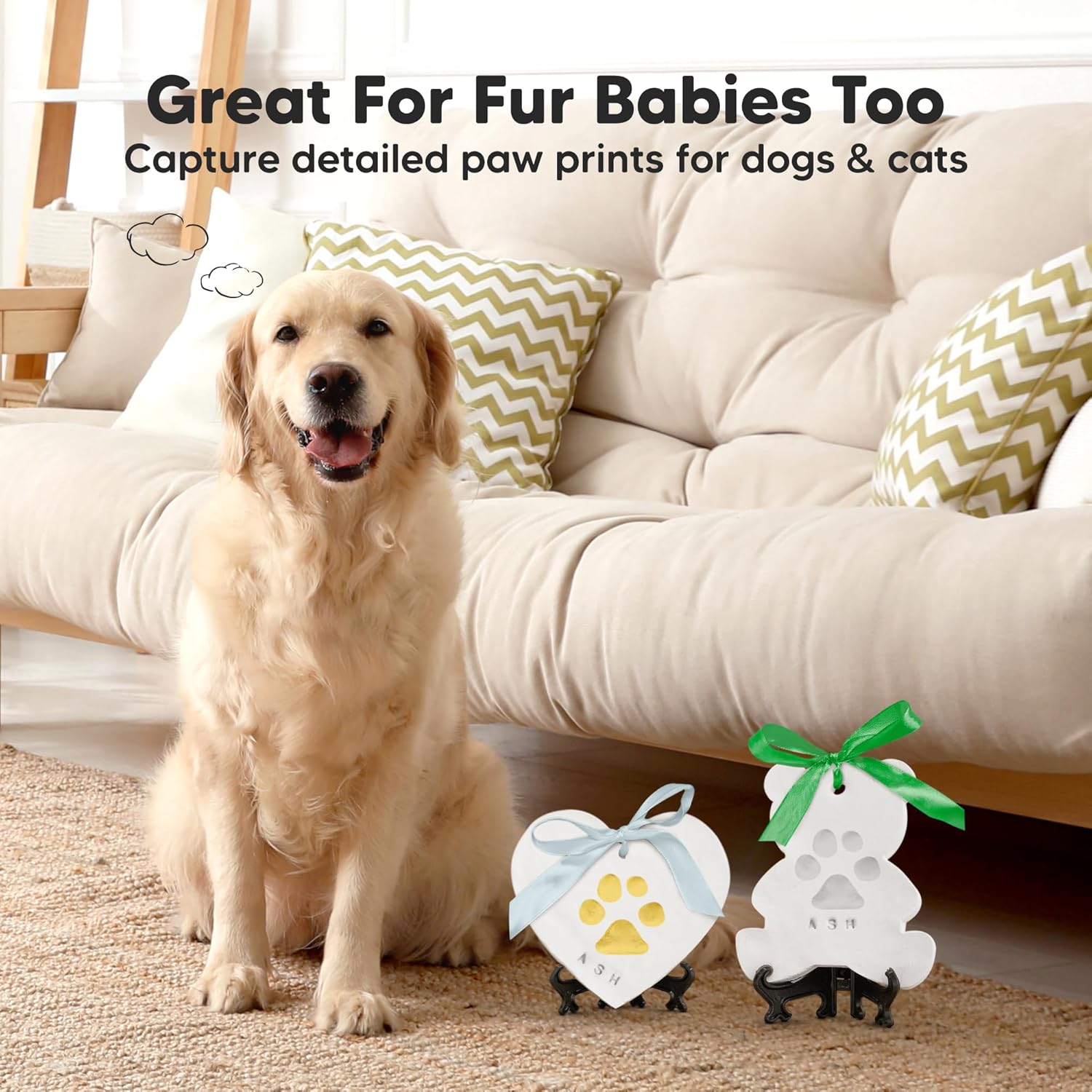 KeaBabies Baby Footprint Ornament Kit - Personalized Keepsake