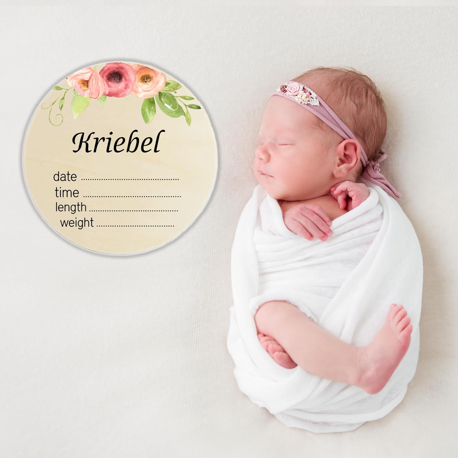 Woodland Baby Name Sign with Deer Fox Design