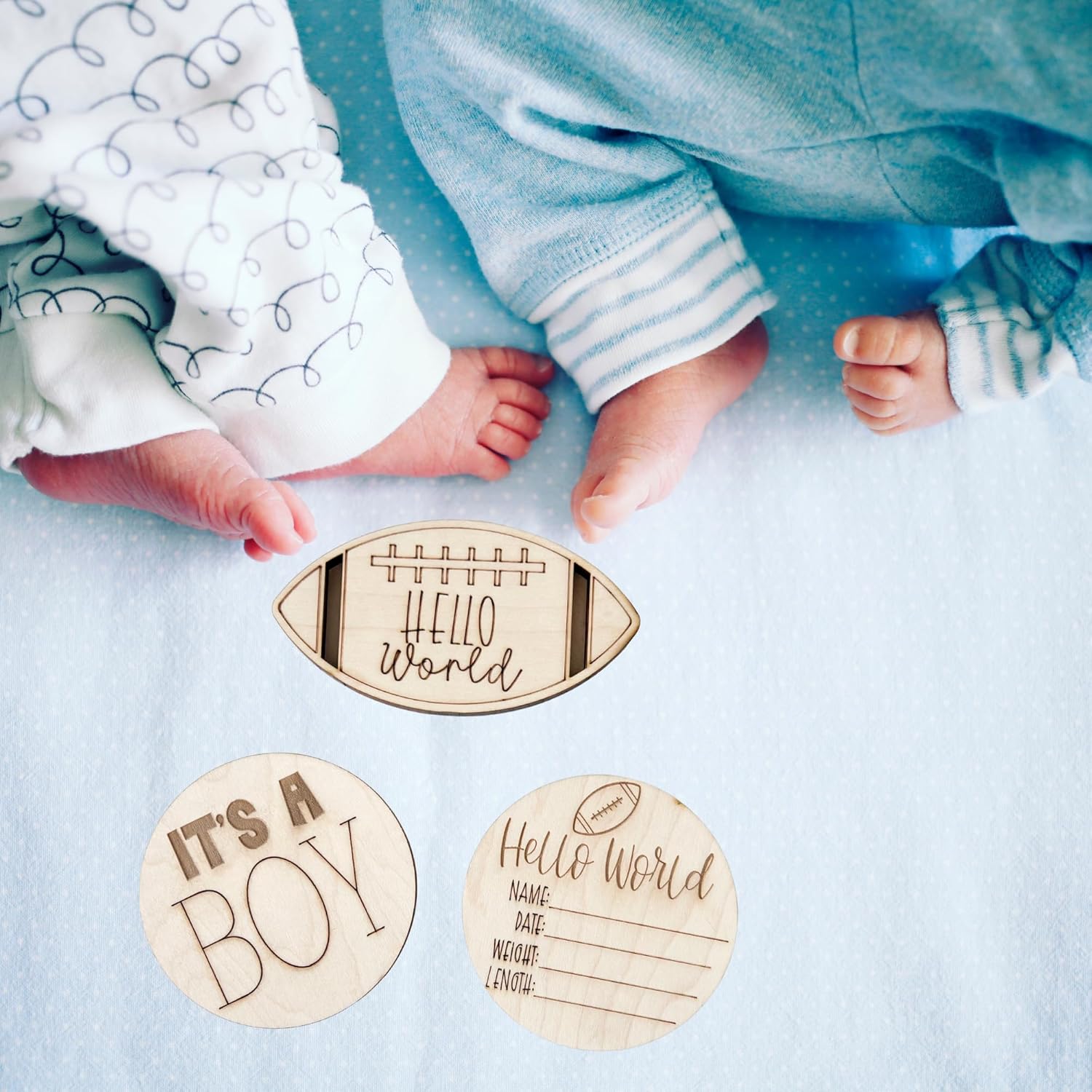 Wooden Monthly Milestone Cards 12 Months Set for Baby Growth Photos