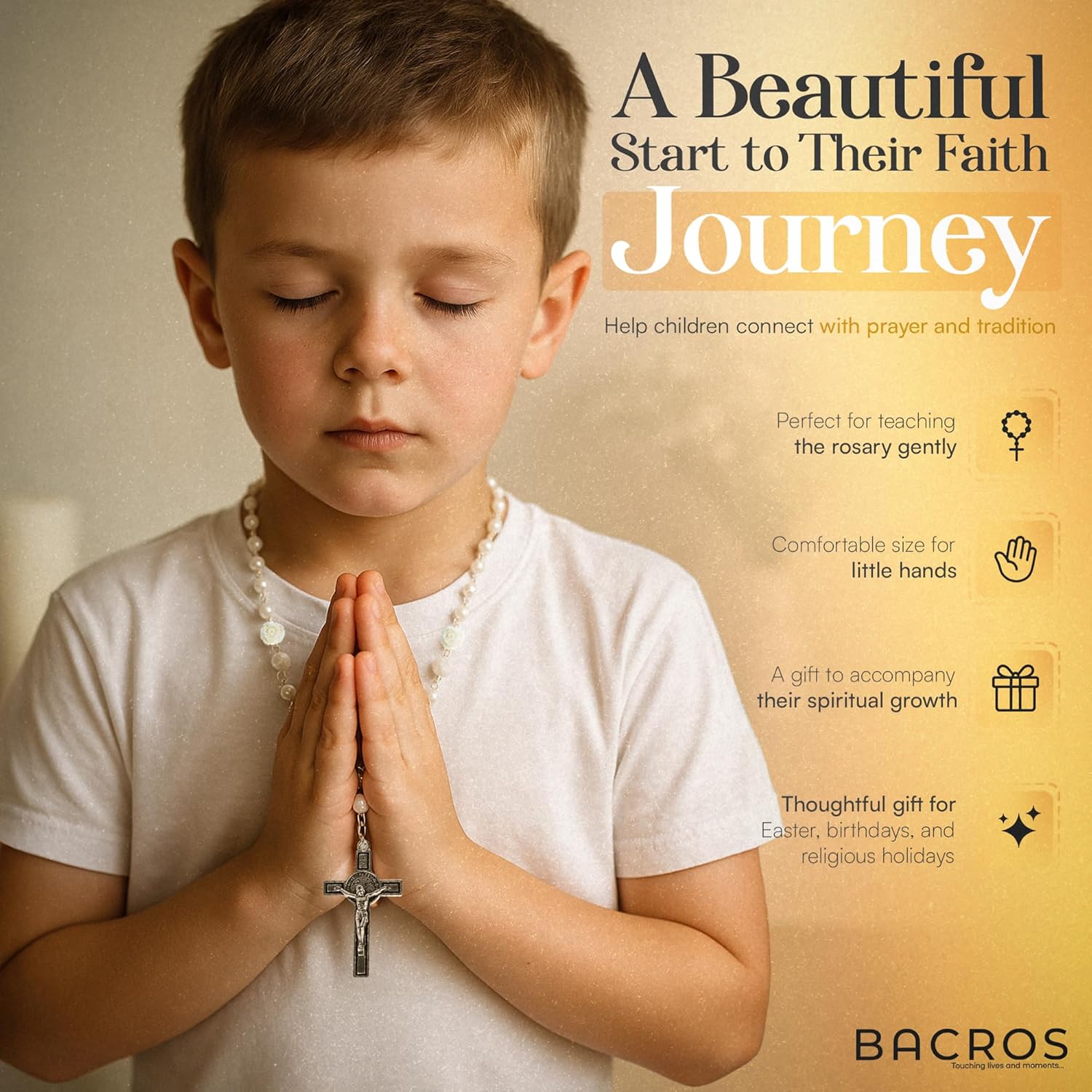BACROS Baby Baptism Gift Set For Boys Girls