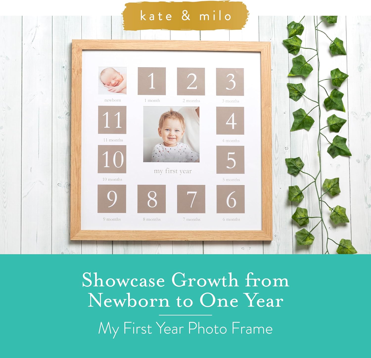 Kate Milo My First Year Wooden Picture Frame