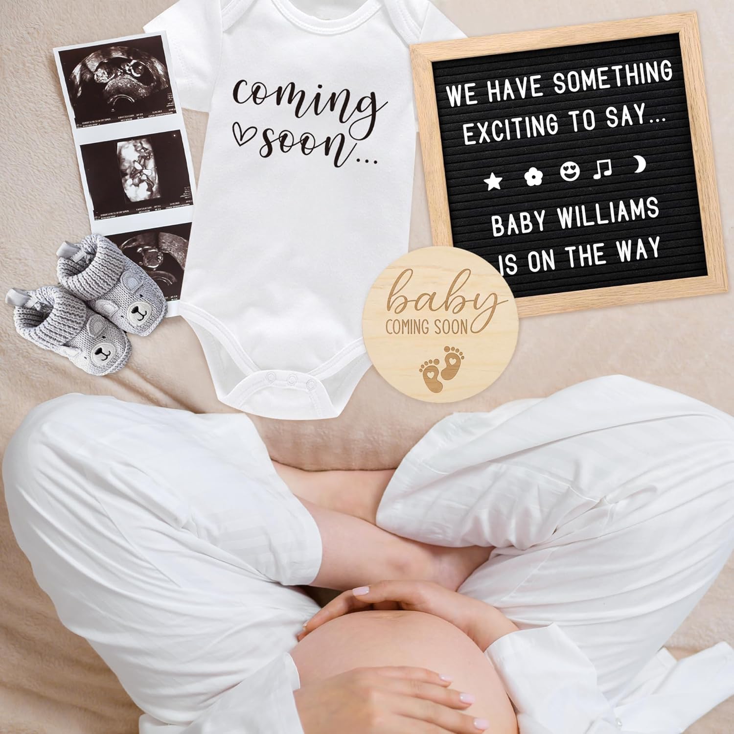 Blinking Stars Pregnancy Announcement Set 1