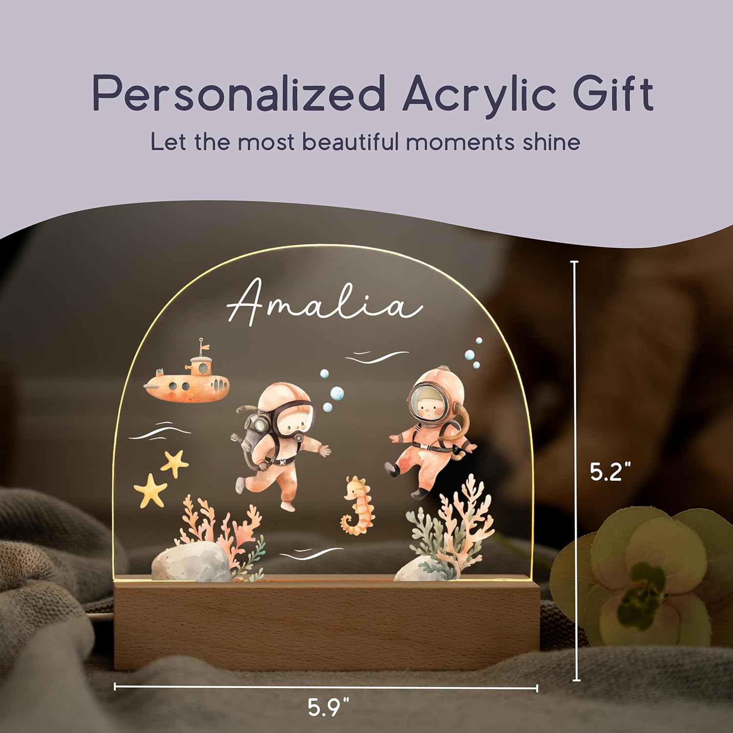Personalized Baby Night Light with Name 1