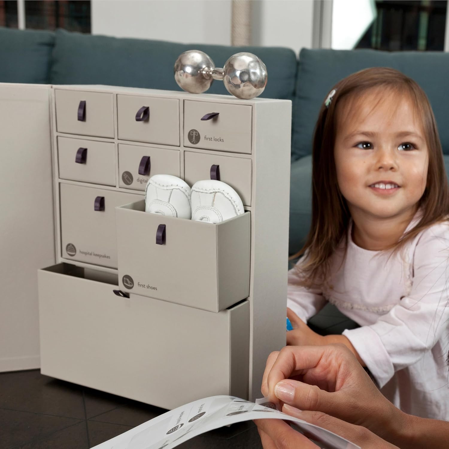 Savor Deluxe Baby Keepsake Box with Labels