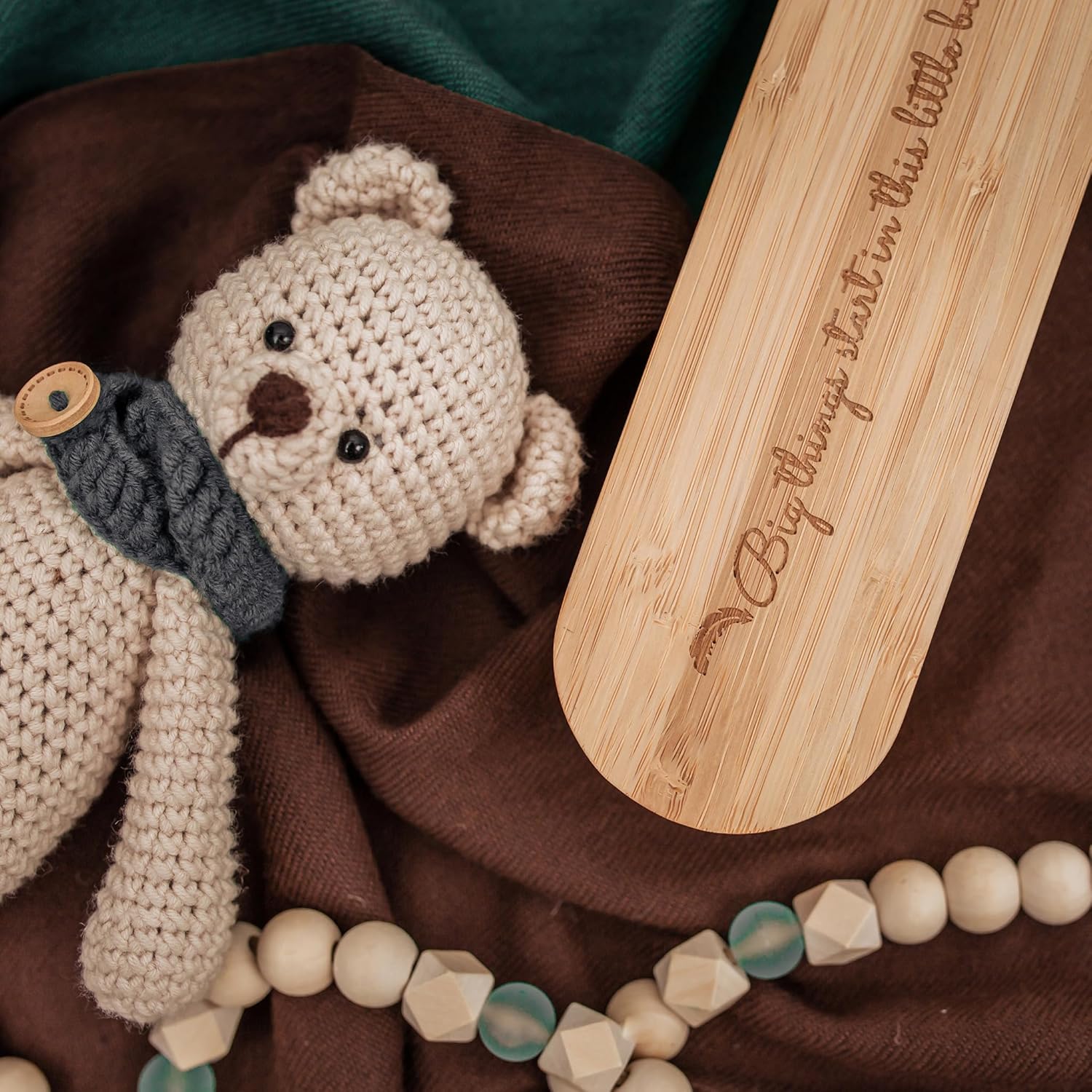SOCBOI Pregnancy Test Keepsake Box with Bamboo and Raffia