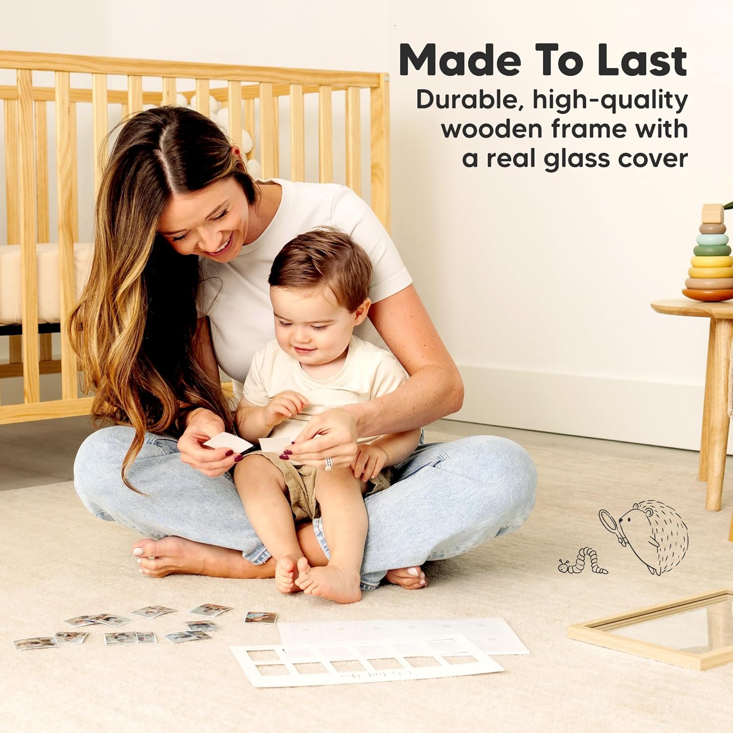 KeaBabies Nova 12-Month Photo Frame for Baby