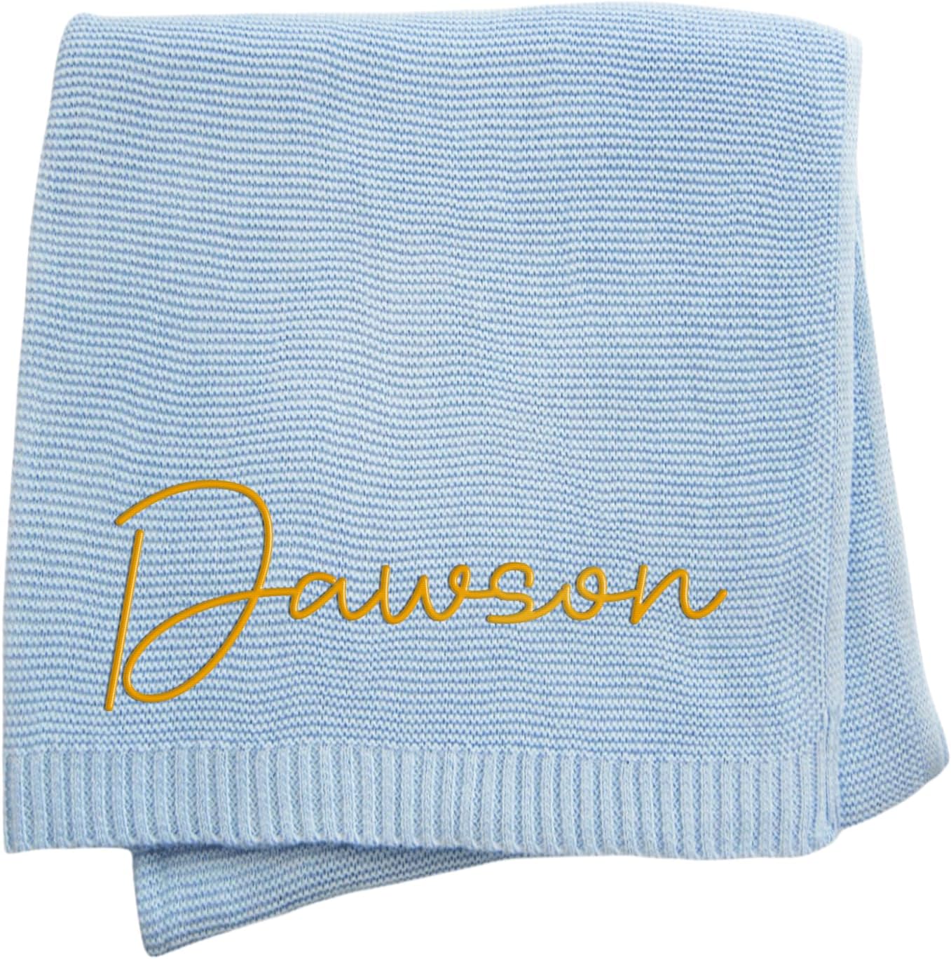 Custom Baby Blanket with Name - Personalized 30x40in Soft Knit Blanket
