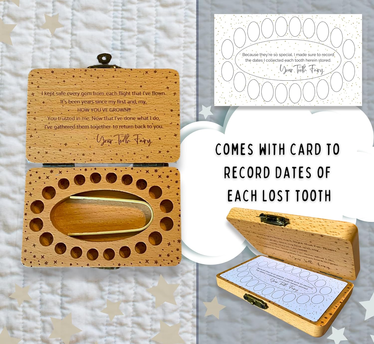 20 Moments of Tooth Keepsake Box for Kids