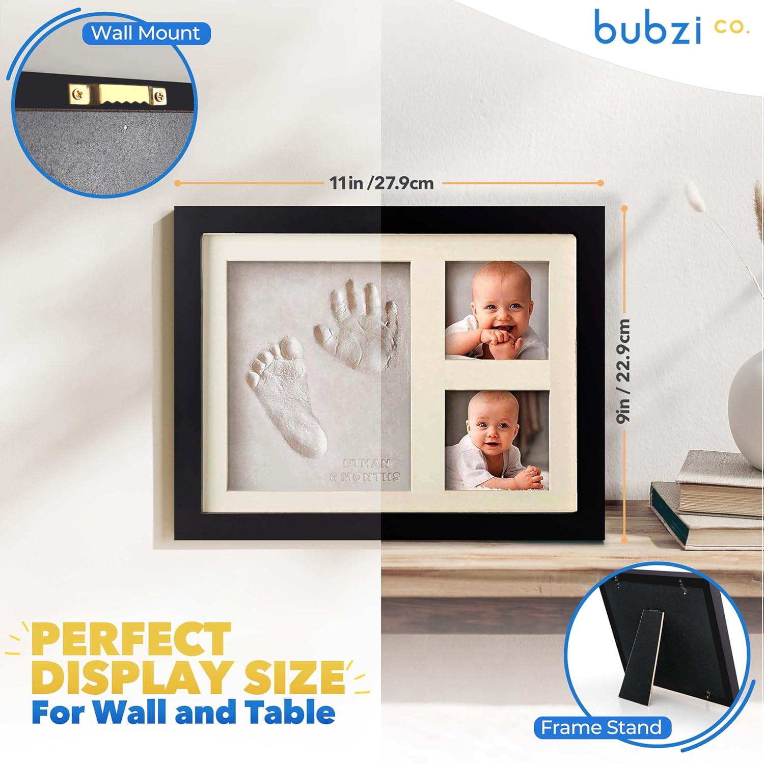 Bubzi Co Baby Keepsake Frame - Jet Black 1