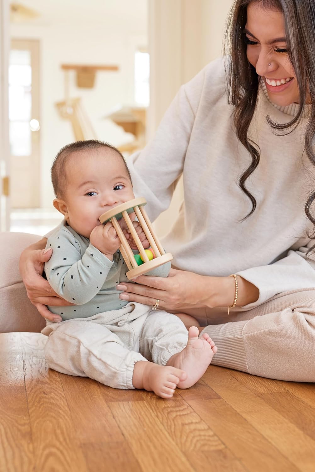 Lovevery Montessori Rolling Rattle for Babies