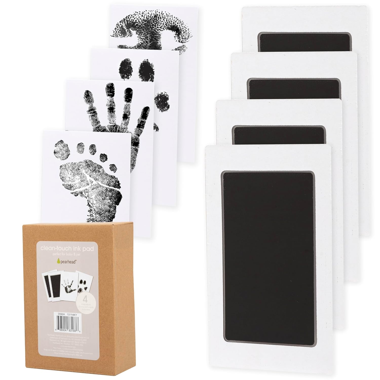 Pearhead 4-Pack Inkless Handprint Pawprint Kit