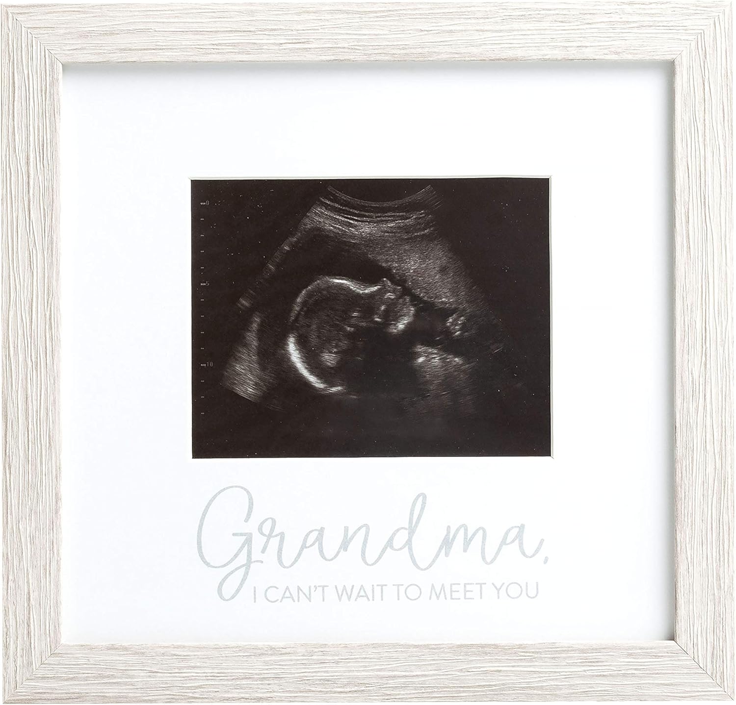 Kate Milo Rustic Sonogram Frame 4x5 Photo Insert Distressed Gray