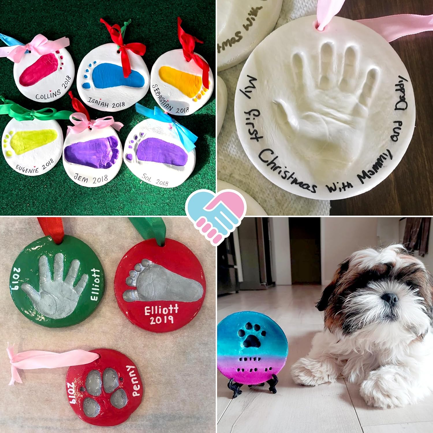 Luna Bean Hand Footprint Kit - Safe Keepsake Ornament