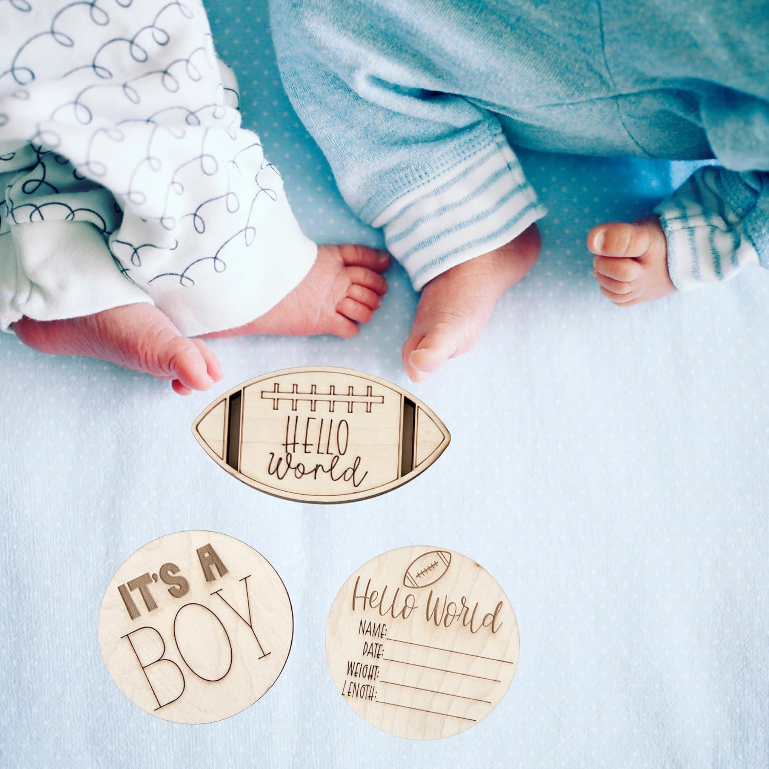 Wooden Monthly Milestone Cards 12 Months Set for Baby Growth Photos