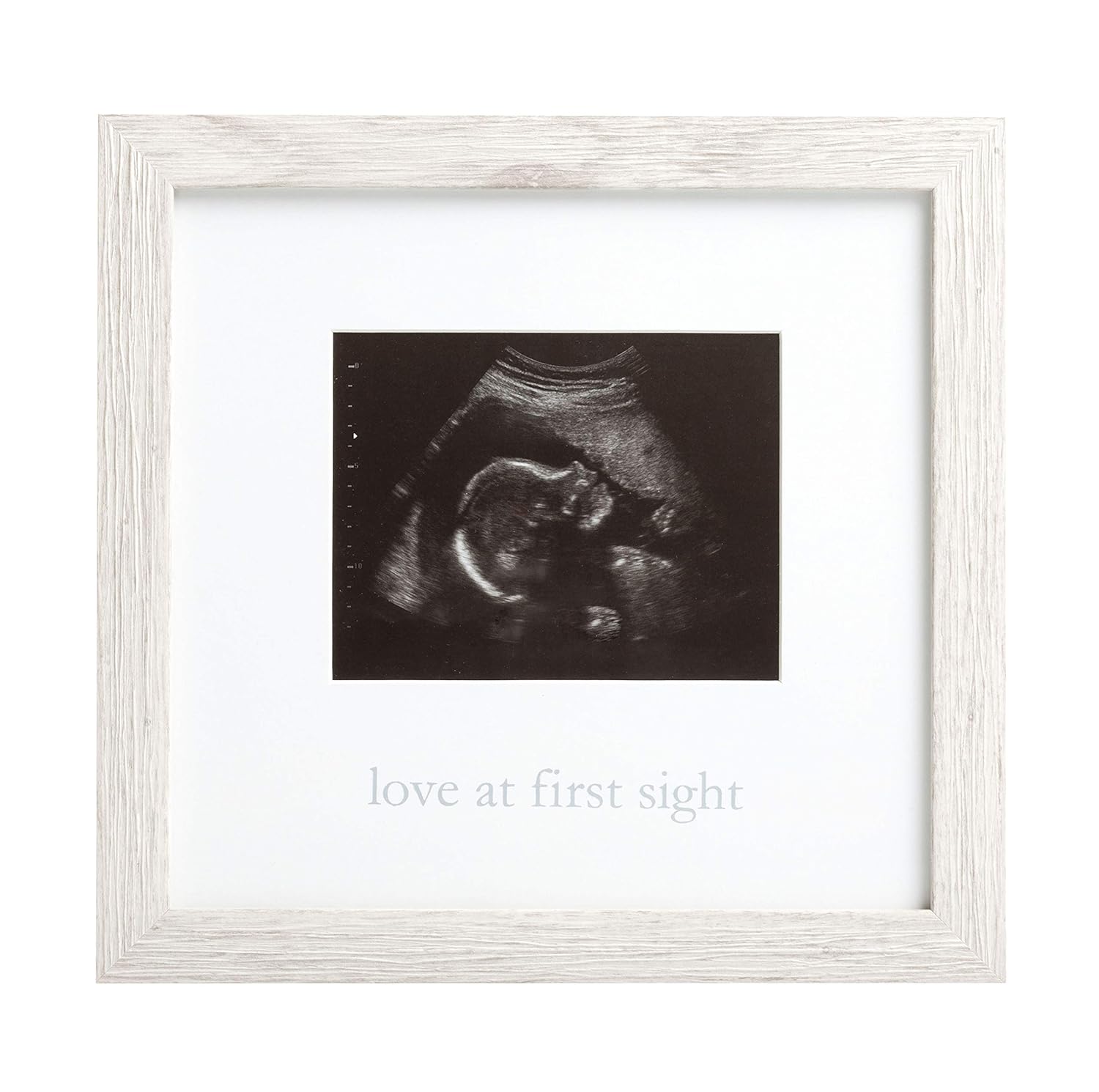 Kate Milo Rustic Sonogram Frame Love at First Sight Gender-Neutral Baby Keepsake