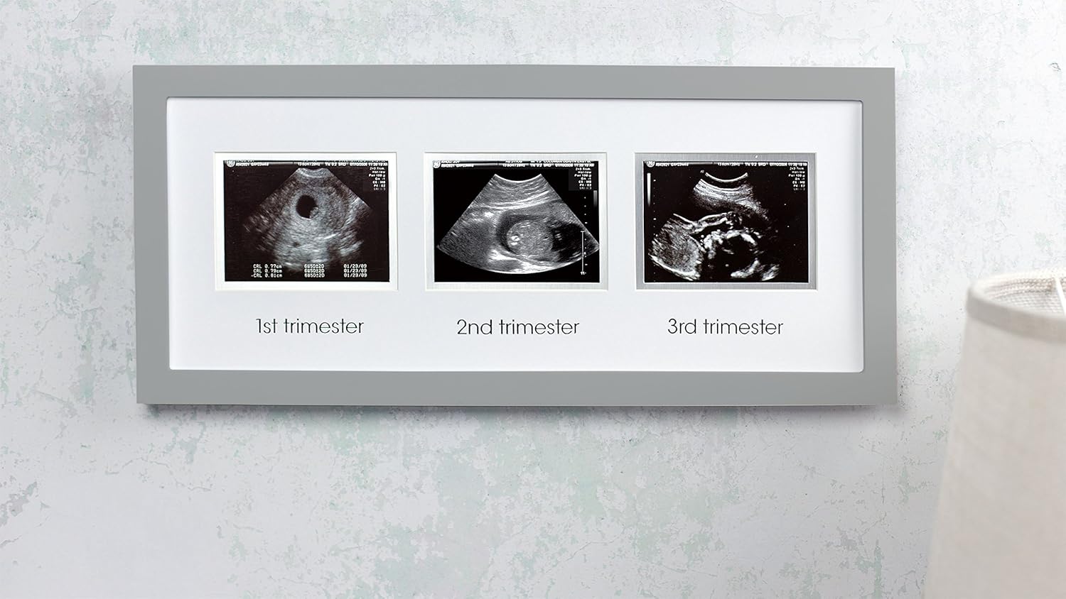 Pearhead Triple Sonogram Picture Frame Gray