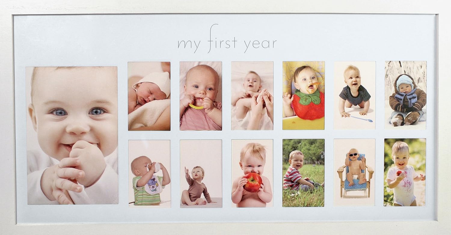 Green Pollywog 12-Month Photo Frame with Mat