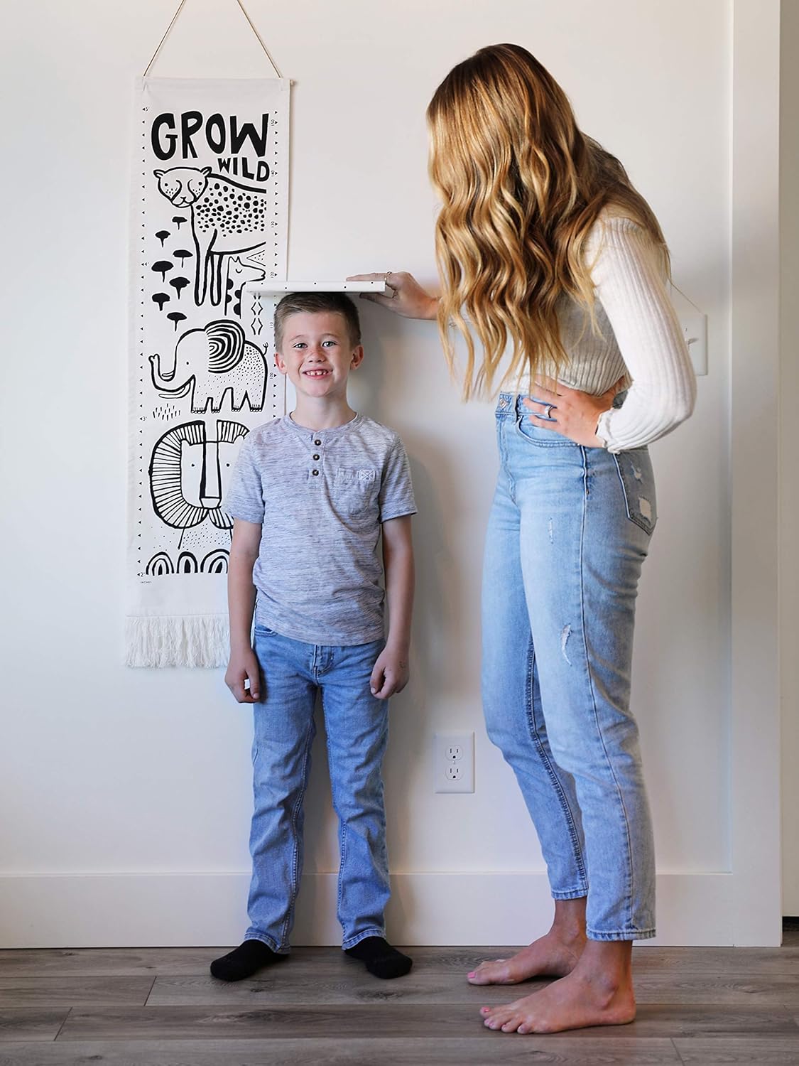 Wee Gallery Safari Canvas Growth Chart - 44x13 Inches 1