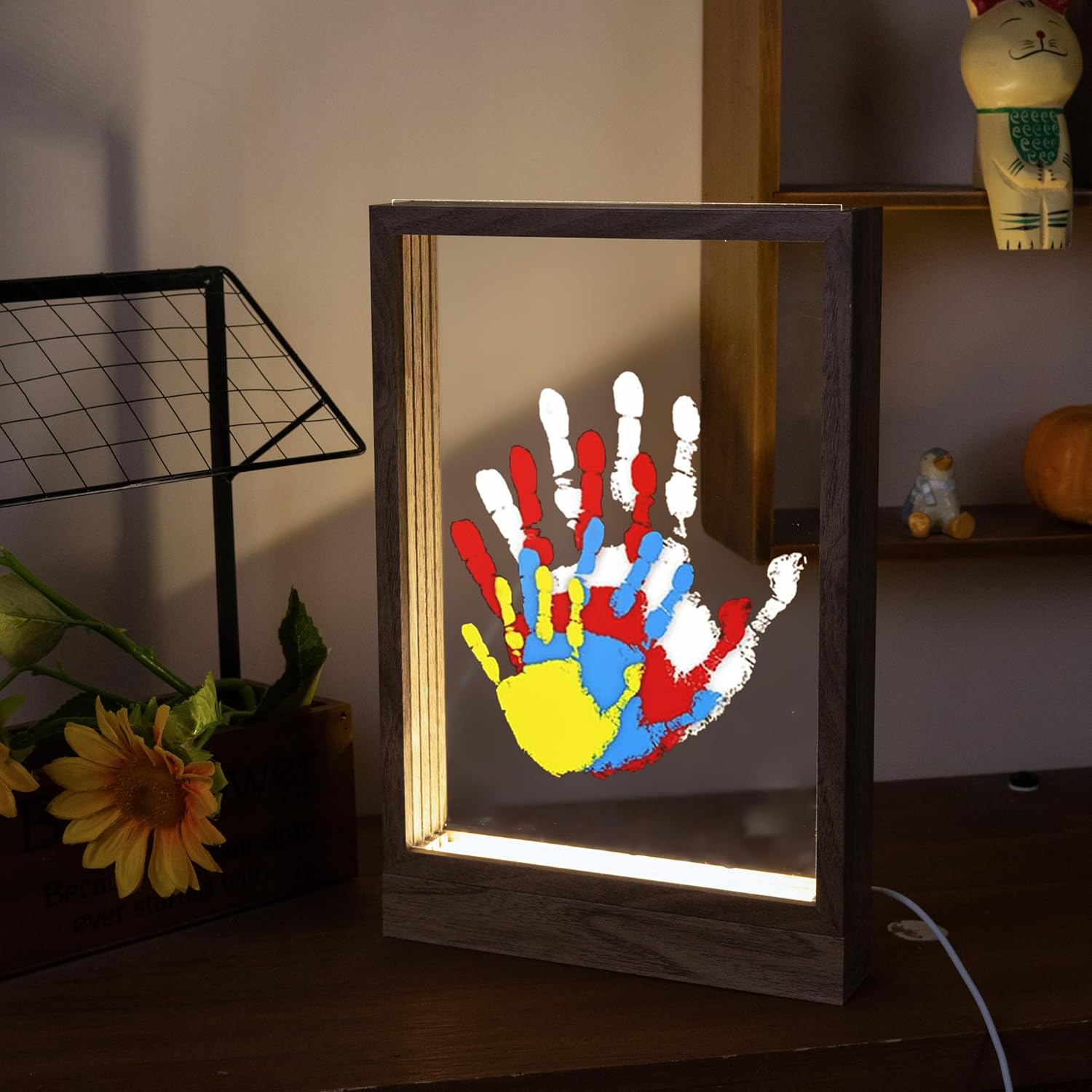 Family Handprint Kit with LED Light and Frame