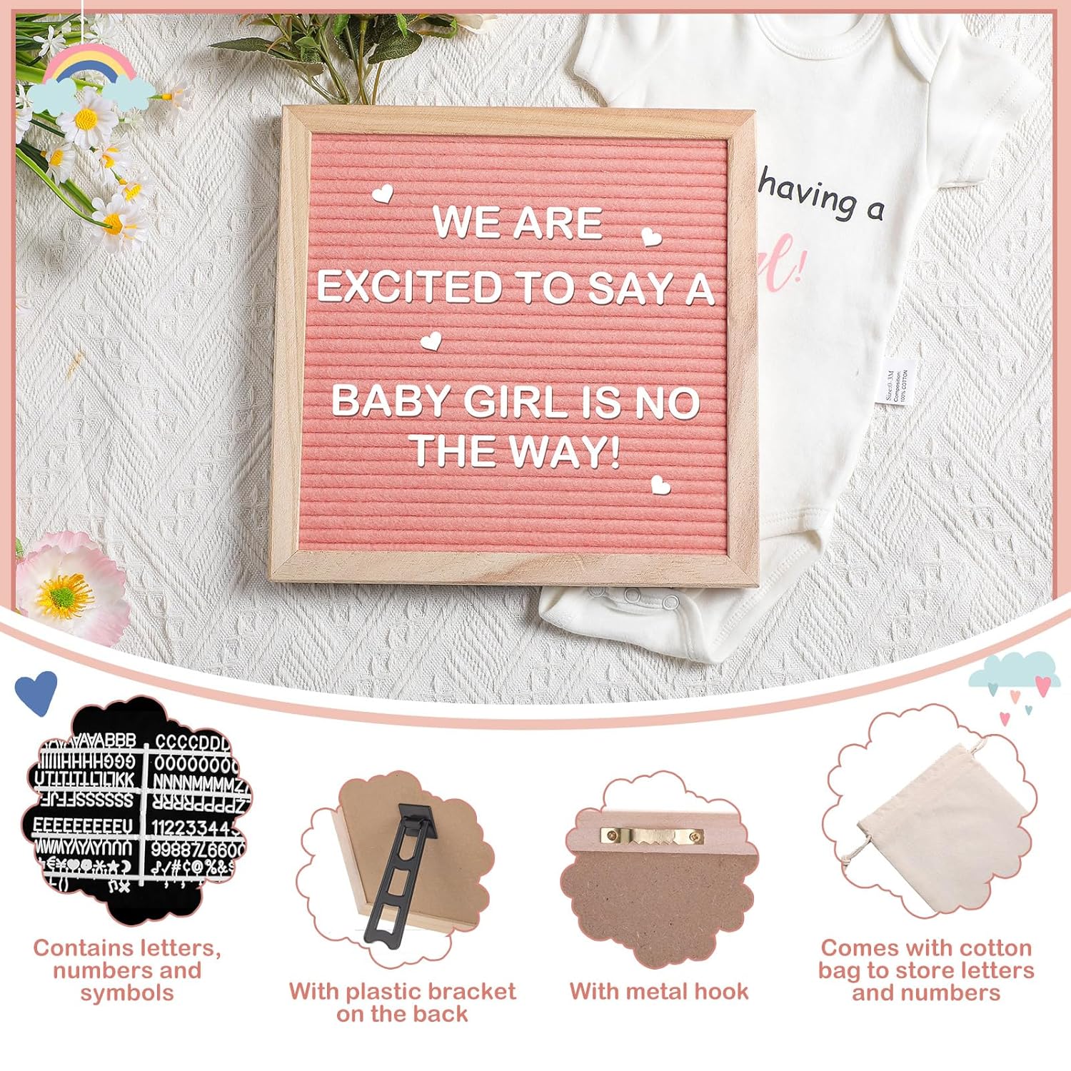 Canlierr 9 Pcs Pregnancy Announcement Set 1