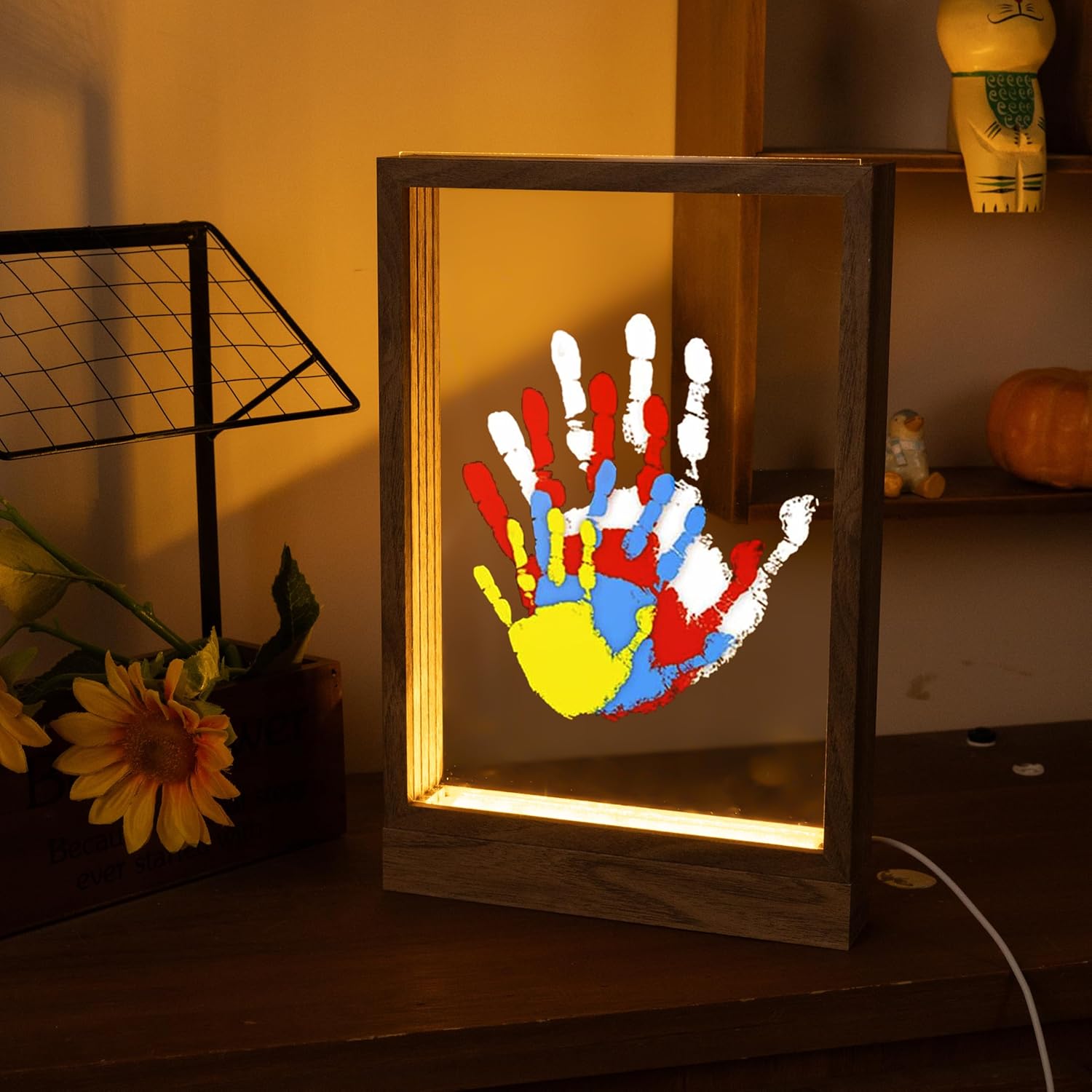 Family Handprint Kit with LED Light and Frame