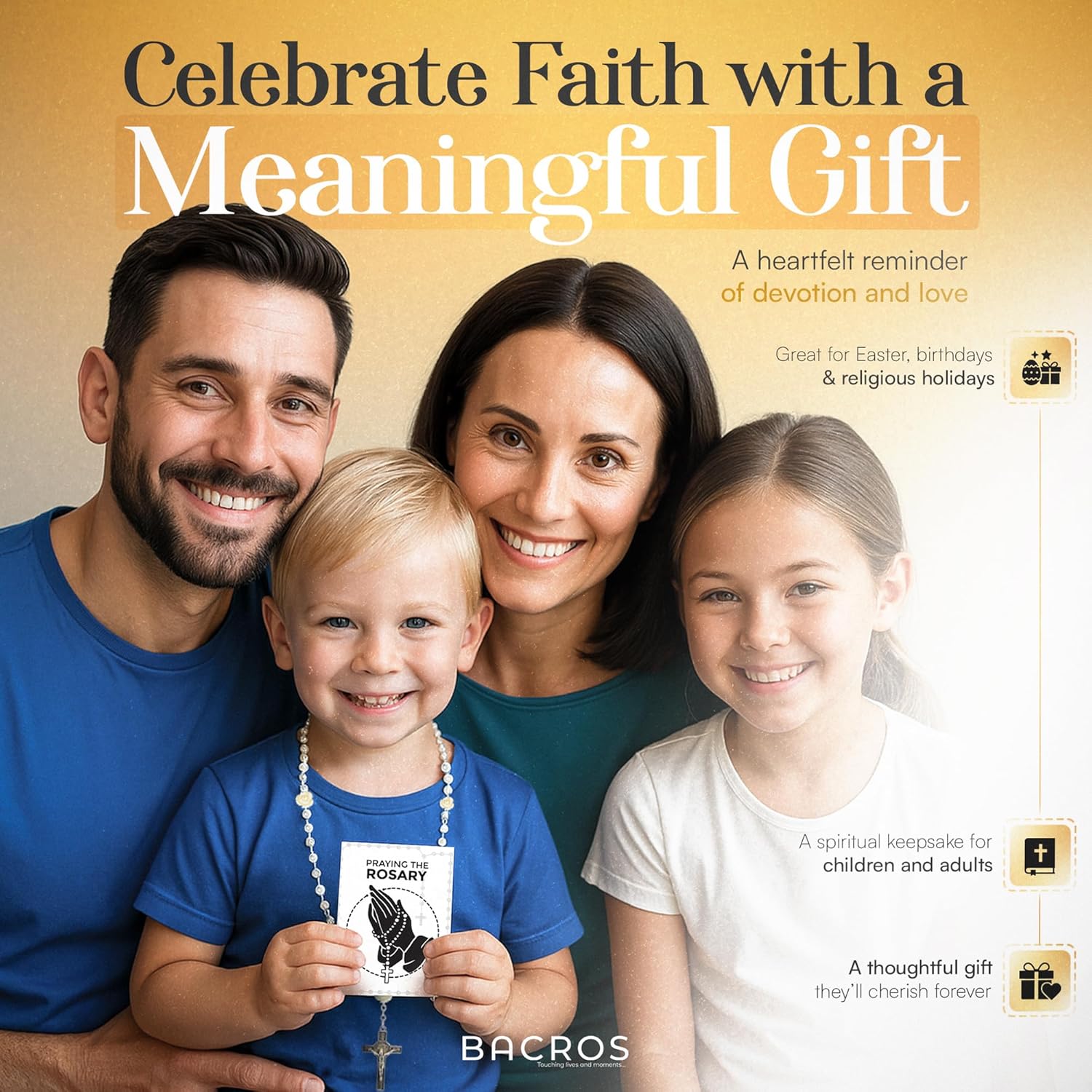 BACROS Baby Baptism Gift Set For Boys Girls