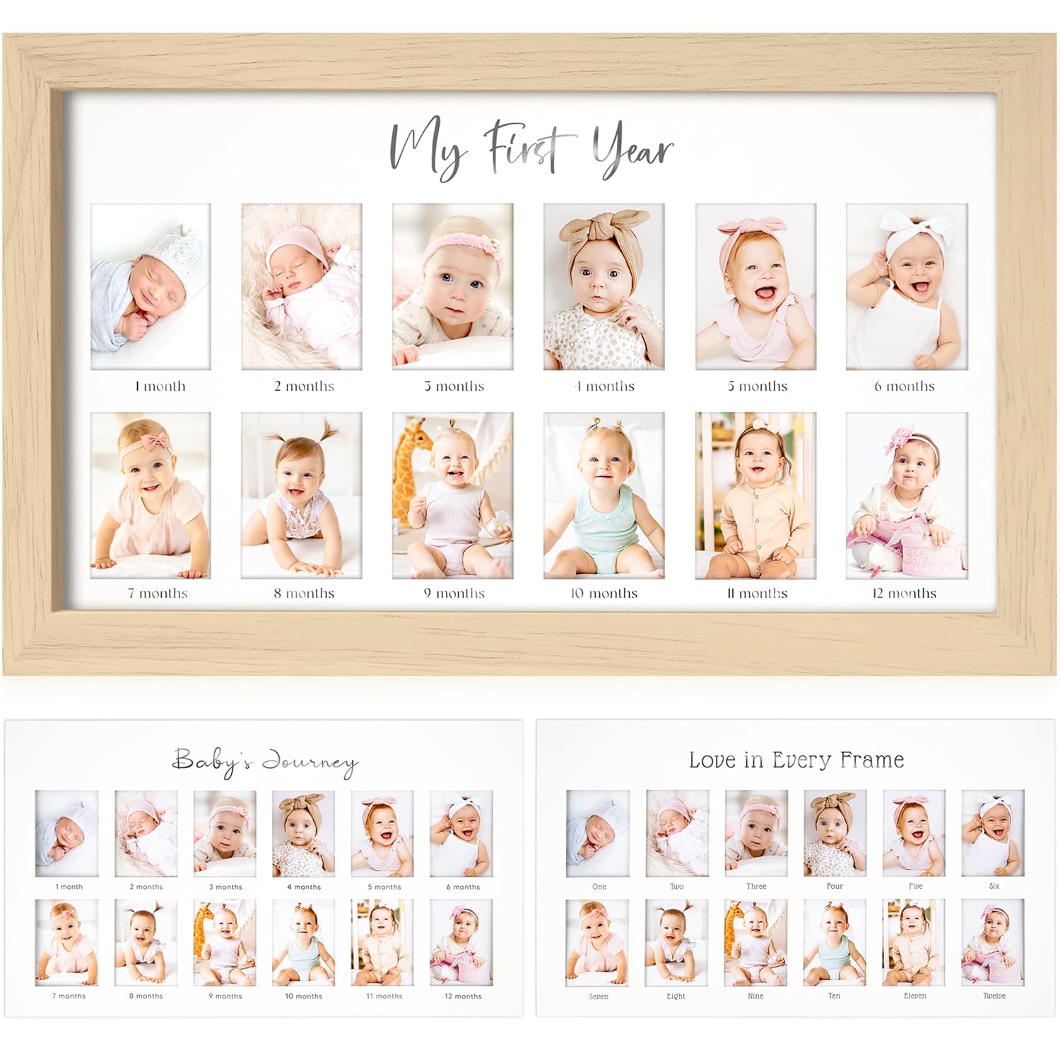 KeaBabies Nova 12-Month Photo Frame for Baby