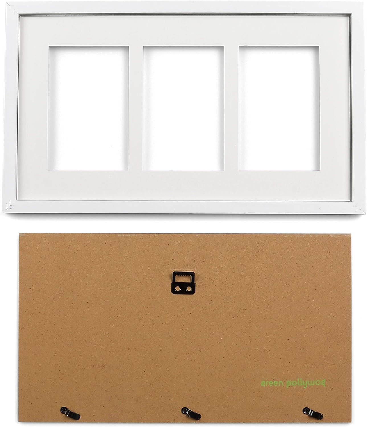 Green Pollywog Baby Handprint Footprint Kit with White Frame