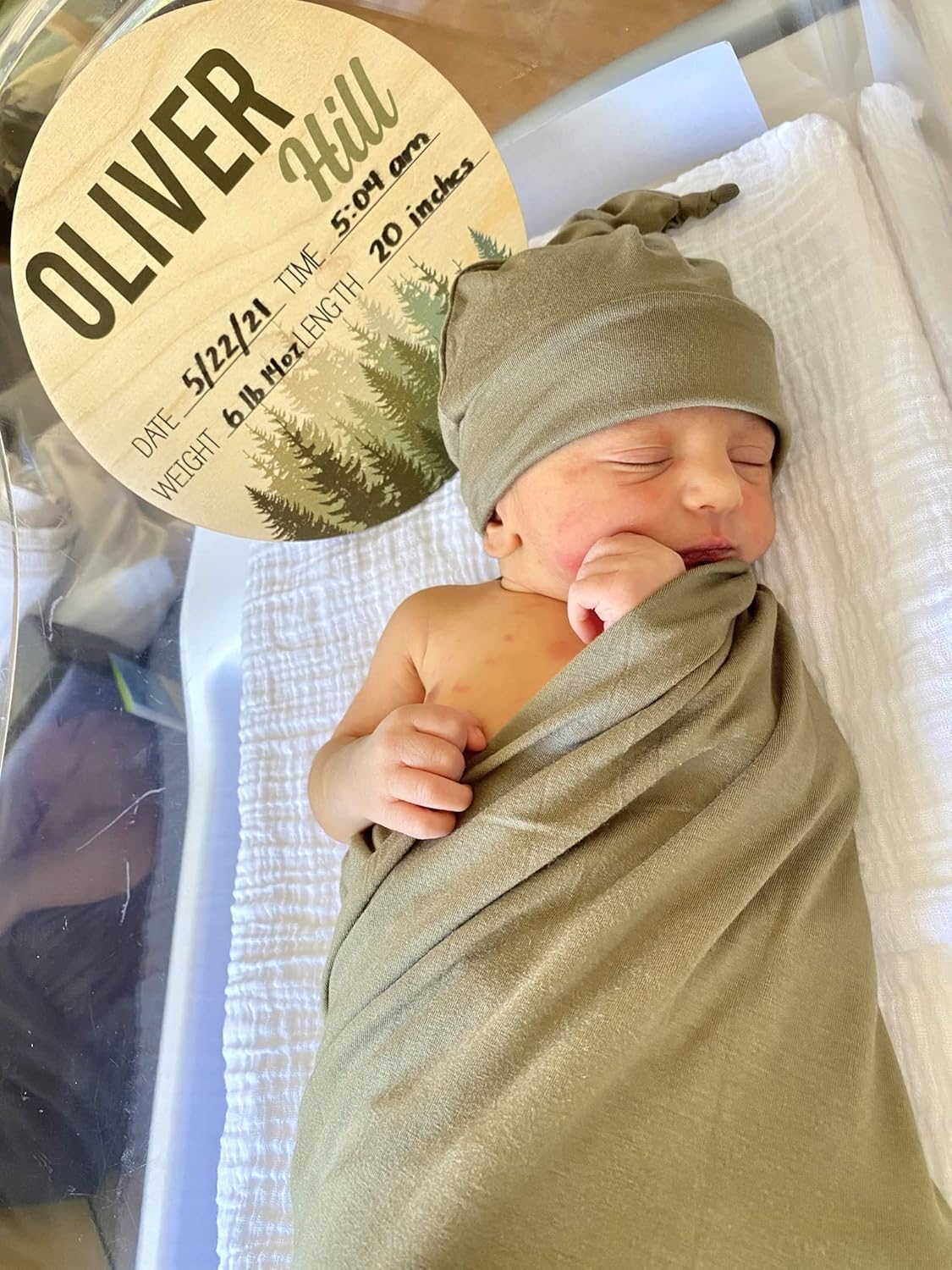 Oliver Hill Design Birth Stat Sign for Newborn Baby