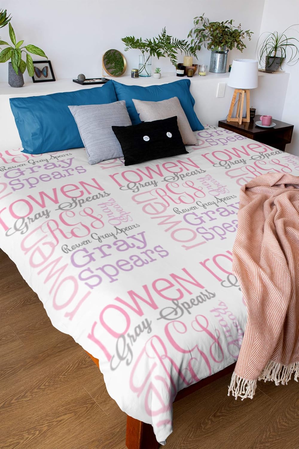 Personalized Baby Blanket with Name for Newborn Room