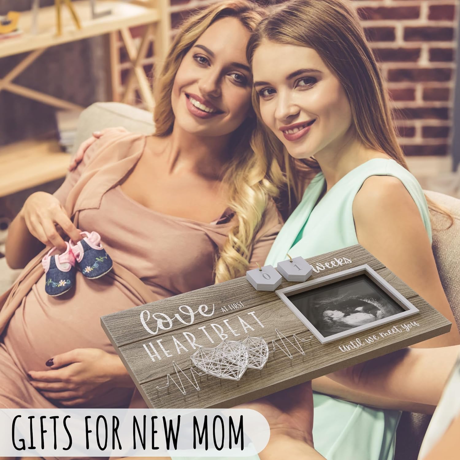 EURSET Baby Countdown Ultrasound Picture Frame - 4x3 Keepsake