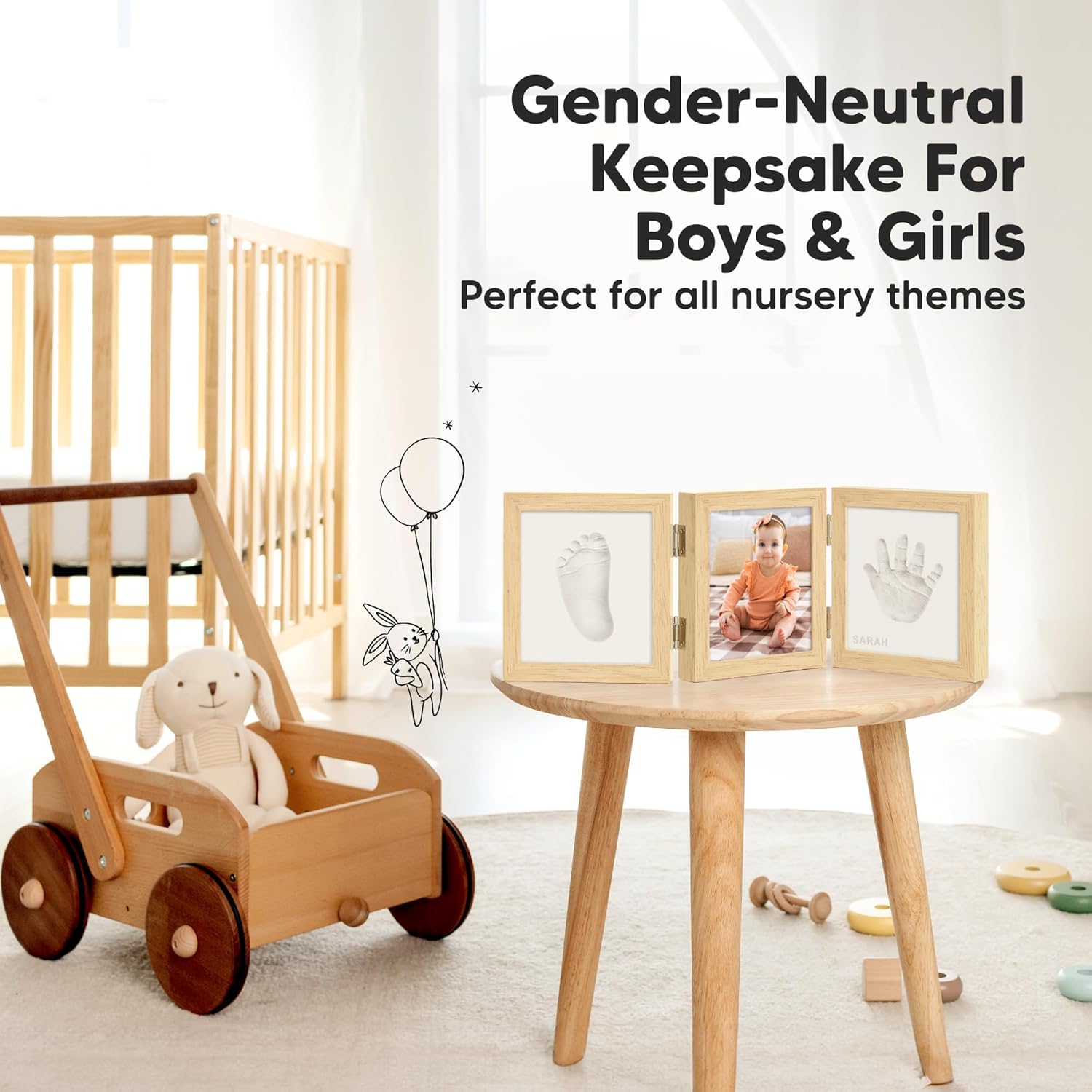 KeaBabies Baby Hand Footprint Kit - Gender Neutral Keepsake Frame